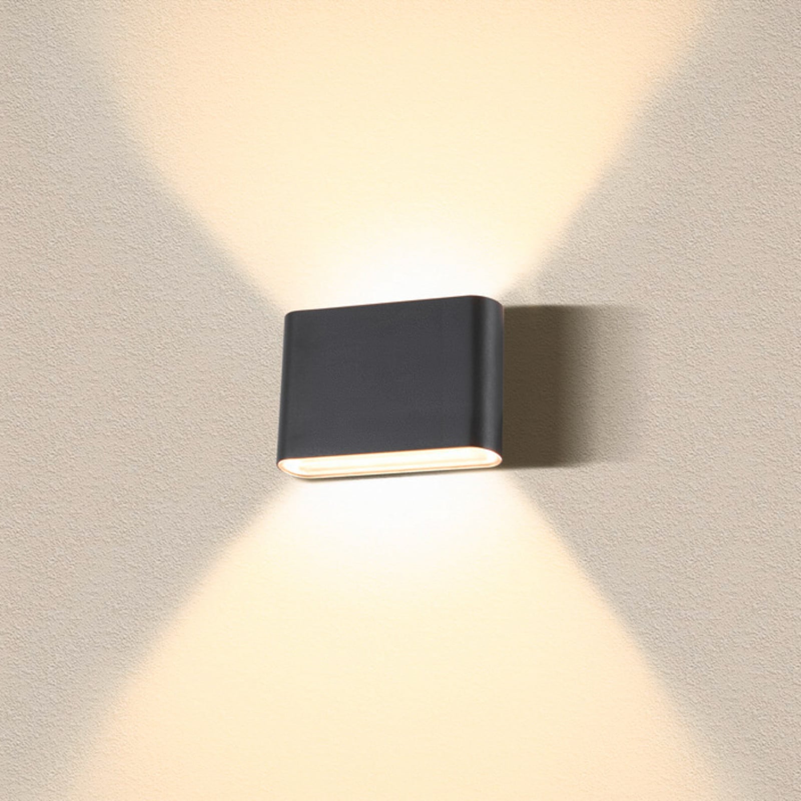 Oval 14 LED Außenwandleuchte IP65 Black SLV - Modern - Metall - Mehrflammig