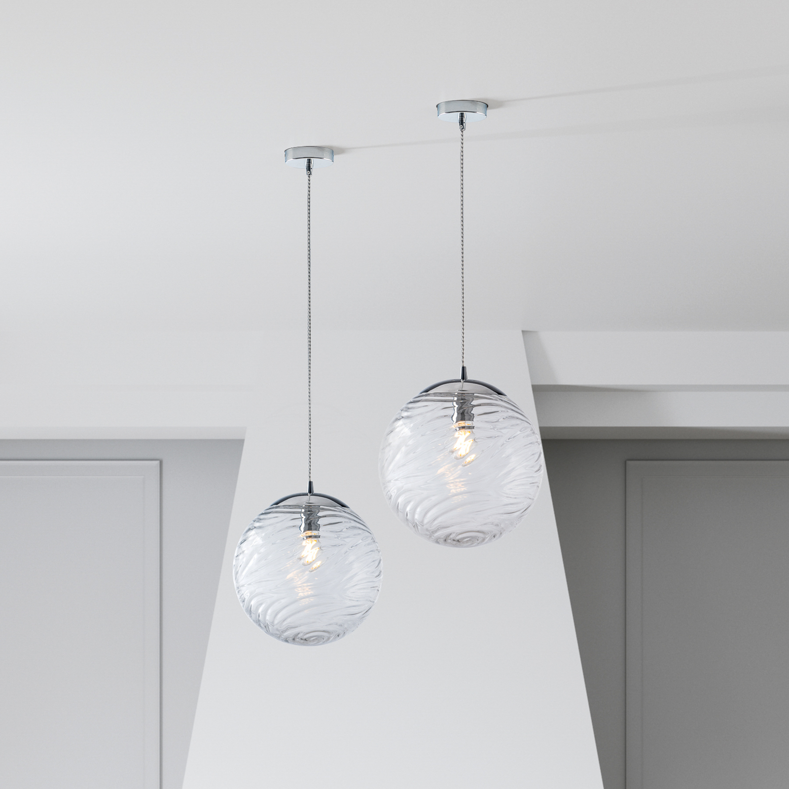 Nereide hanging light, glass clear