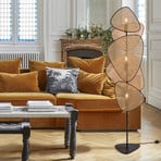 MARKET SET Lampa stojąca Screen, naturalny, rattan, wysokość 179 cm