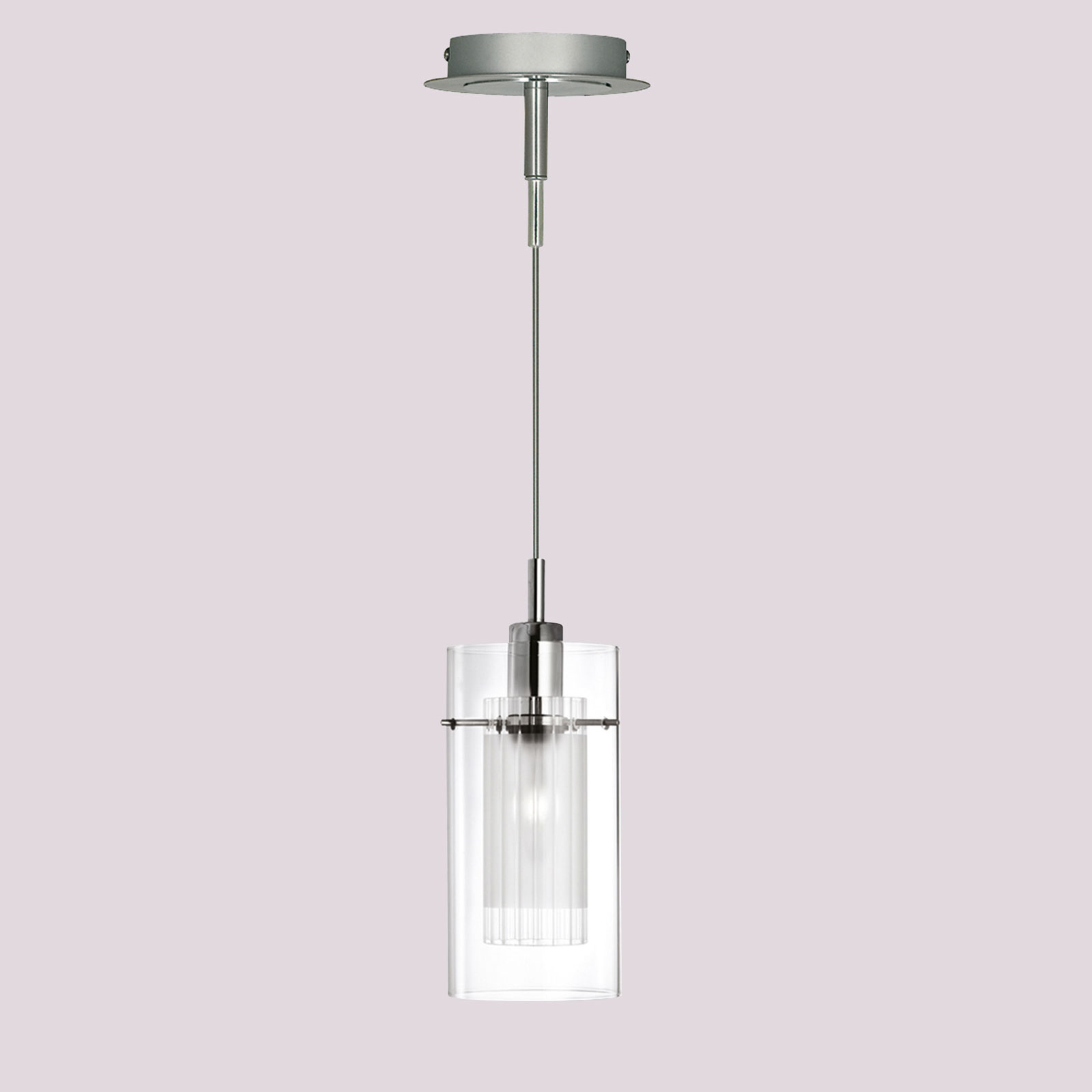 Duo 1 decorative hanging light, one-bulb