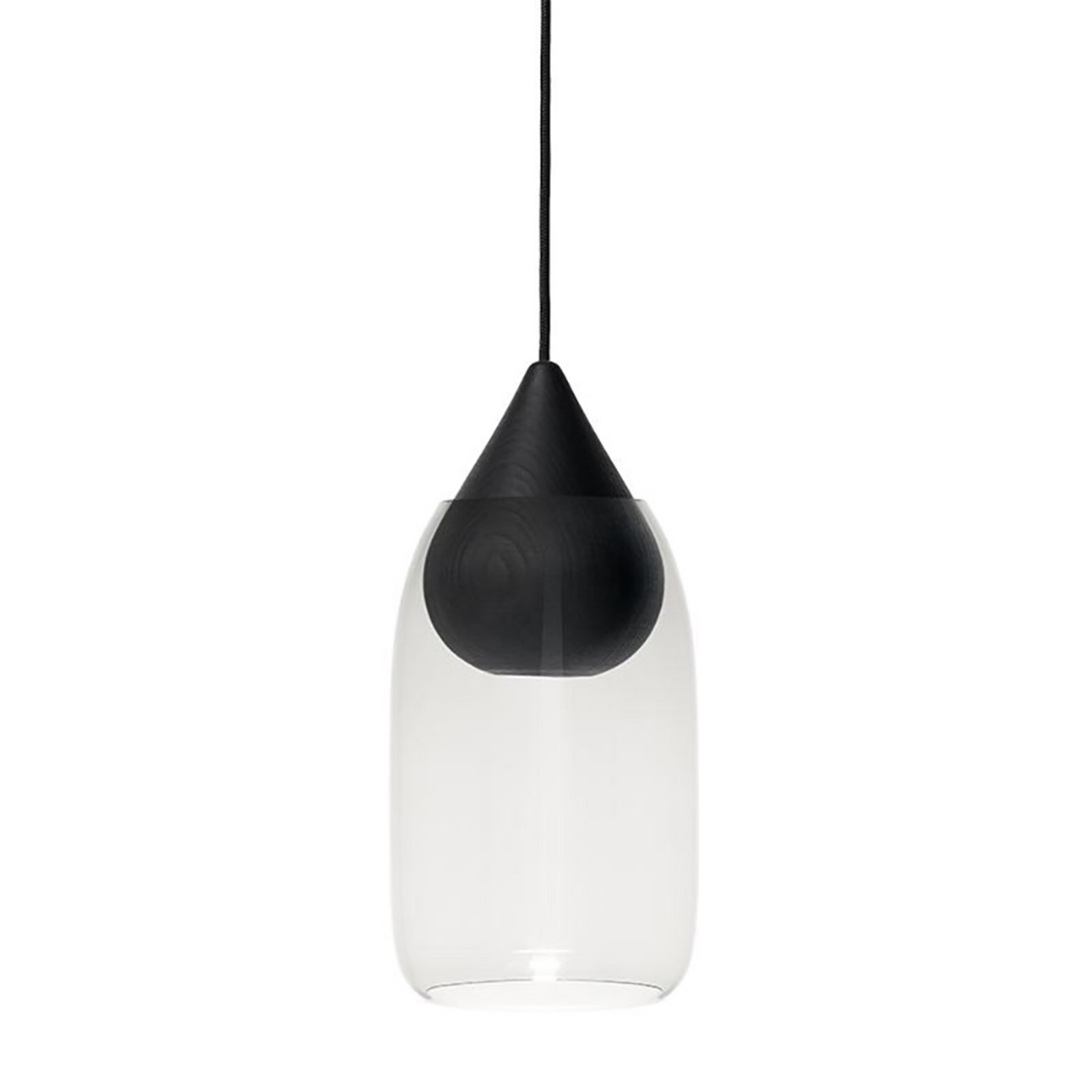 Liuku Taklampa Drop Black/Transparent - Mater