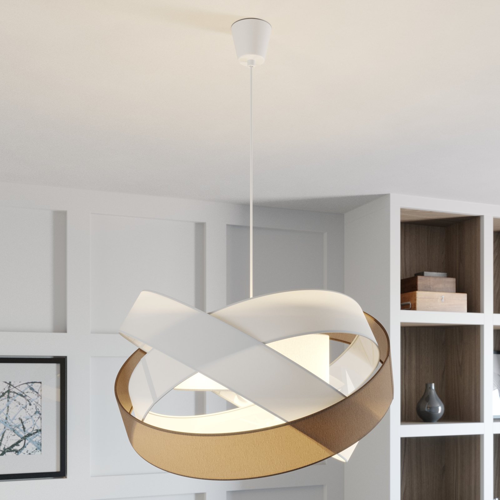 Simaria Pendelleuchte Brown/White/Grey - Lindby