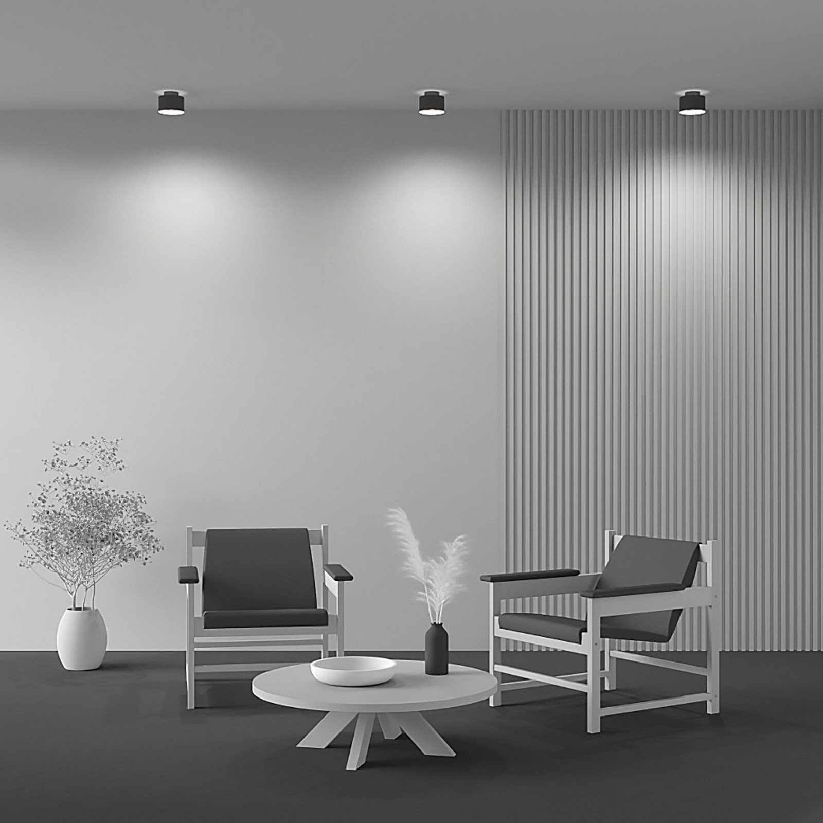 Maytoni plafonieră LED Planet negru Ø 12cm aluminiu 3000K - Hol - modern - negru alb