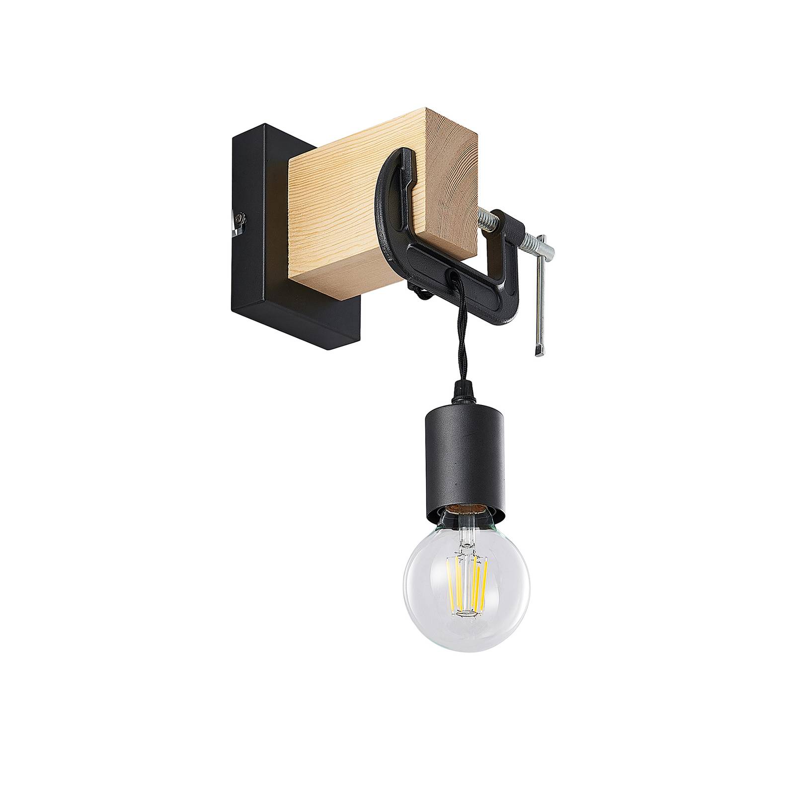 Lindby Wall Light - Living / Dining Room - dimmable - Industrial Design - Black