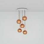 Tom Dixon Copper 25 cm Round suspension, 5 lampes