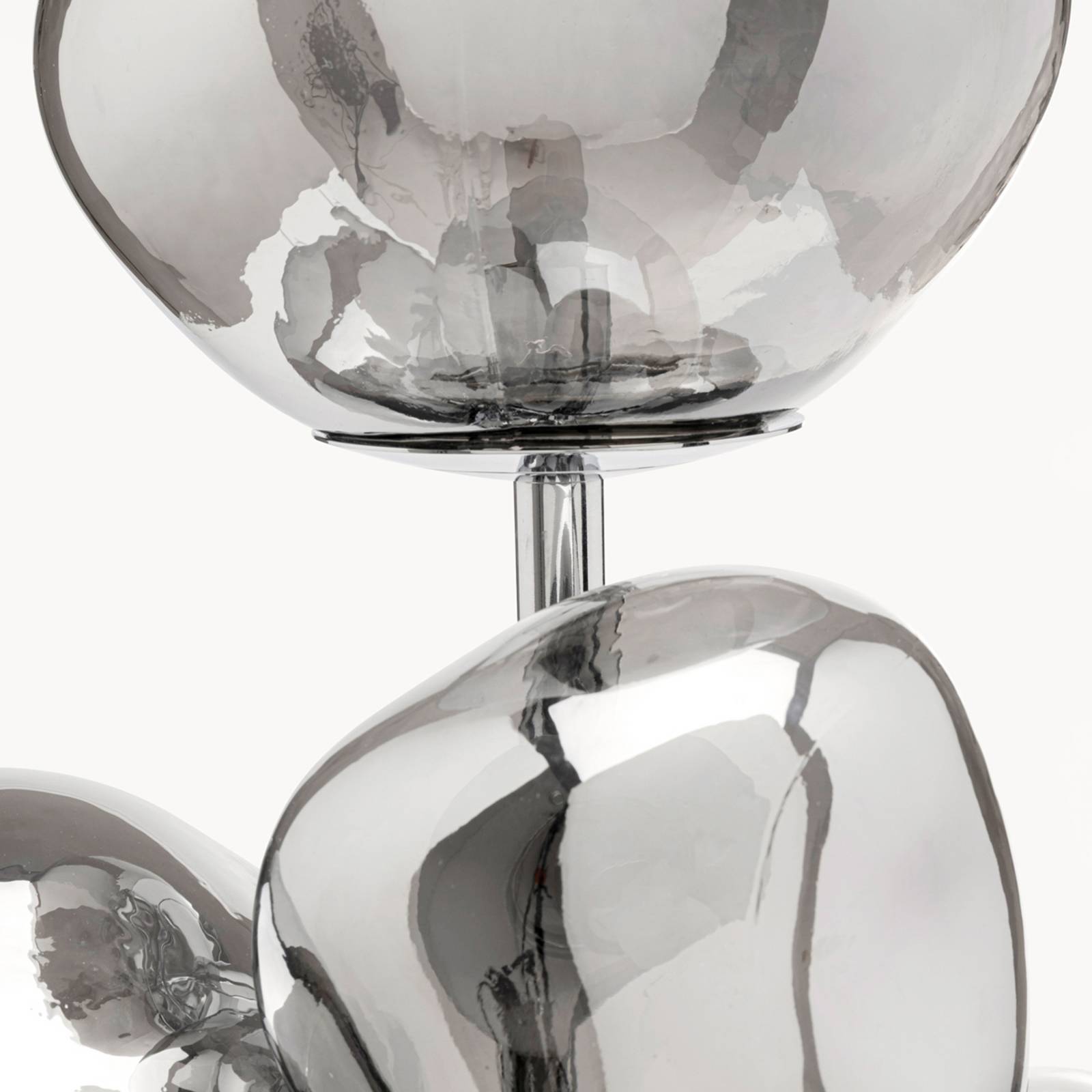 Lampa stojąca KARE „Burbuja”, srebrna, szkło, stal, 67 cm
