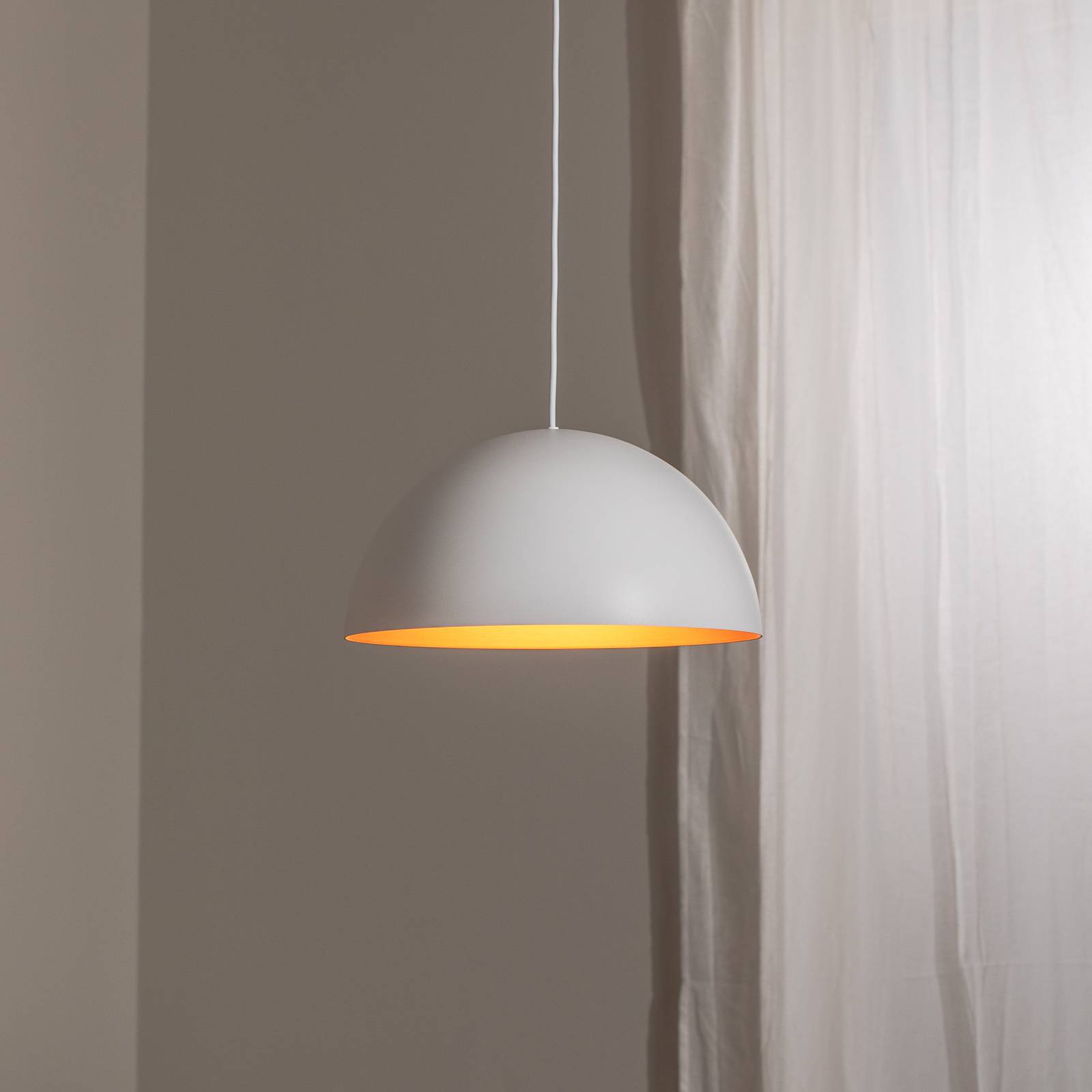 Lampa wisząca LED Studio Line 50996, biały/miedź, Ø 35 cm