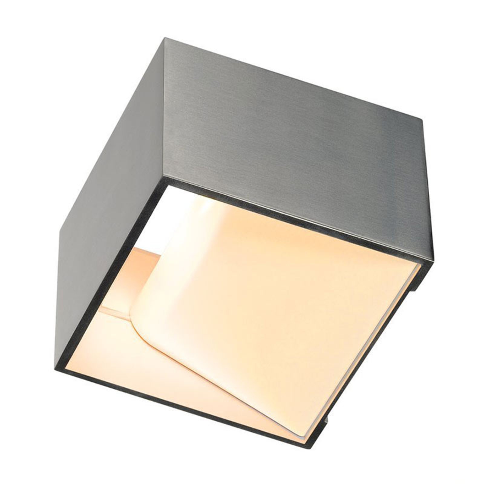 SLV LED wandlamp Logs In, aluminium, breedte 10 cm