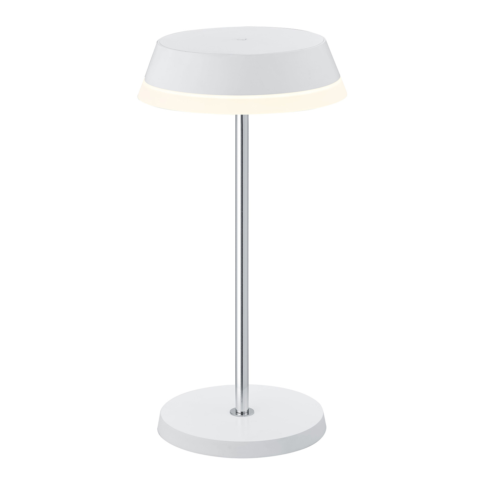 B-Leuchten Joy LED table lamp, battery, white, for Living / Dining Room, metal, acrylic, 1.8 W, energy efficiency: A+, H: 35 cm