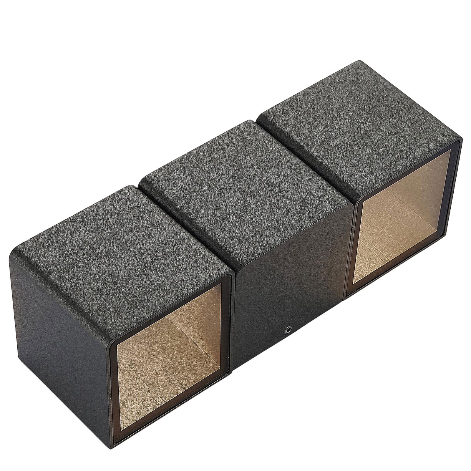 Niclas Square LED Utomhus Vägglampa Dark Grey - Lindby
