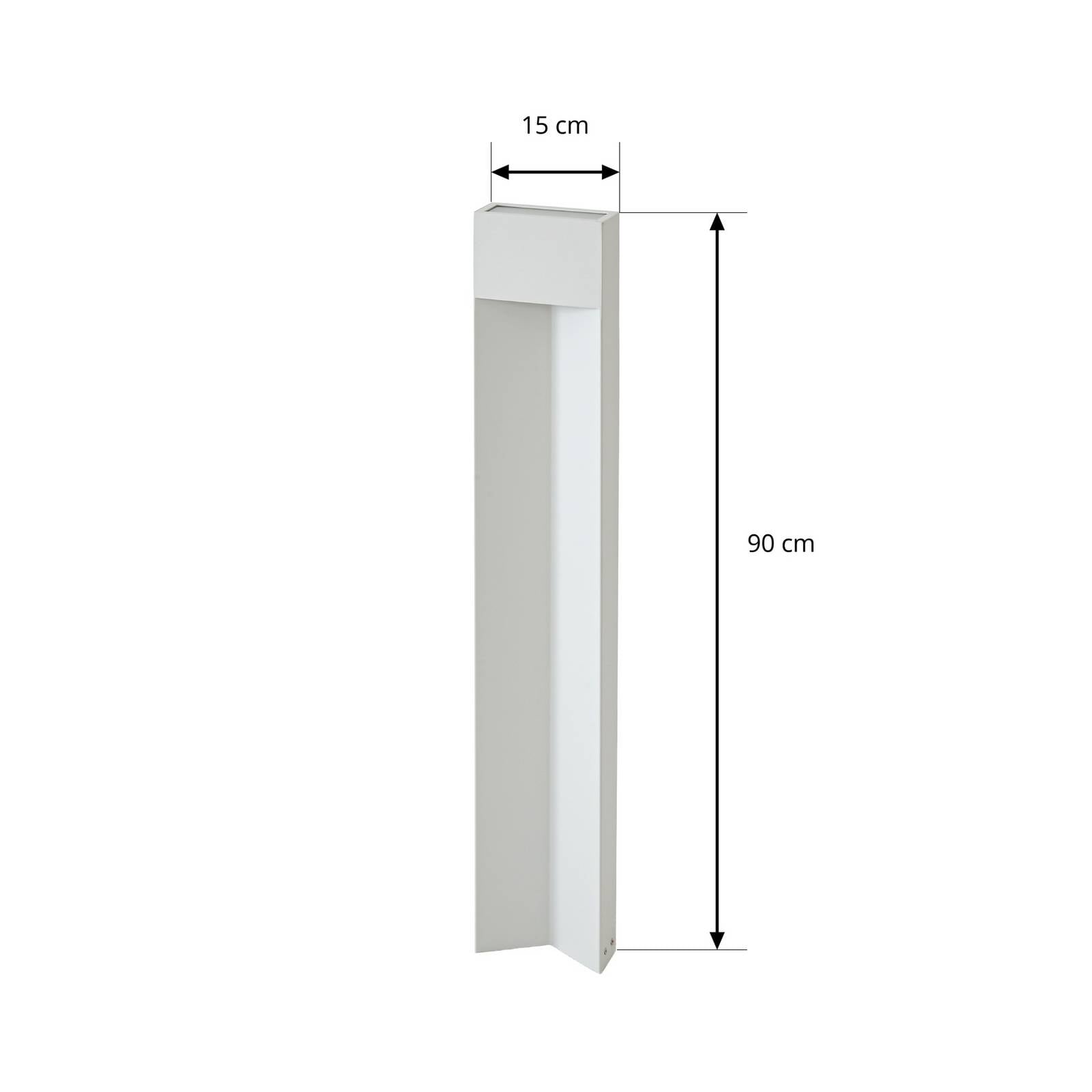 Słupek oświetleniowy LED Lucande Kaholo, jasnoszara, 90 cm, IP44
