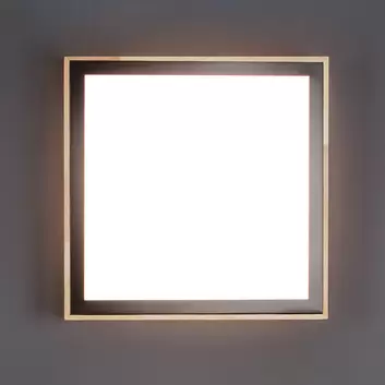 LED-Deckenleuchte Solstar mit Holzdekor Ø cm 30,7