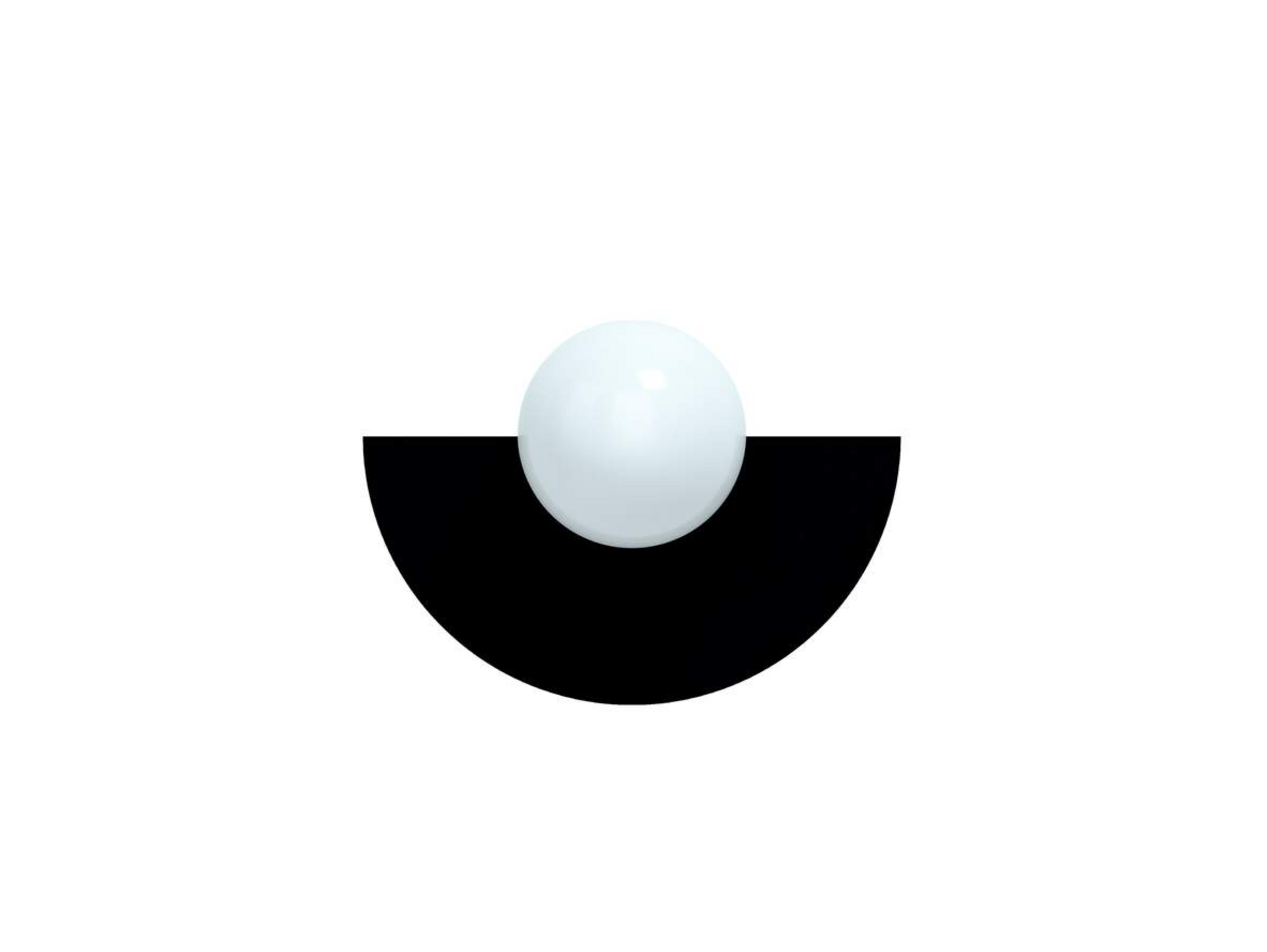 Candy Big Circle 180 S Wandleuchte, schwarz - Swedish Ninja