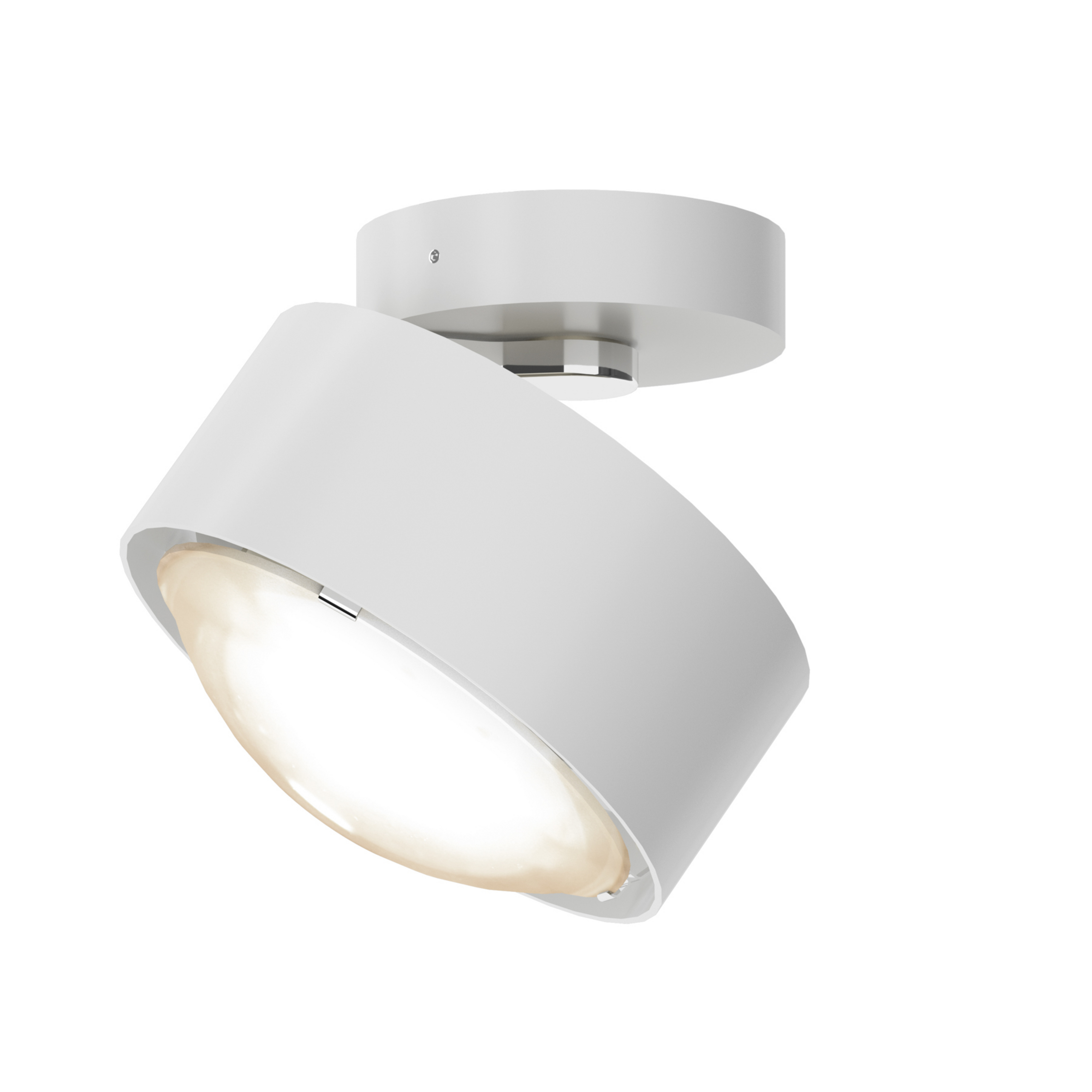 Puk! 120 Move LED-Spot Linse matt weiß matt/chrom