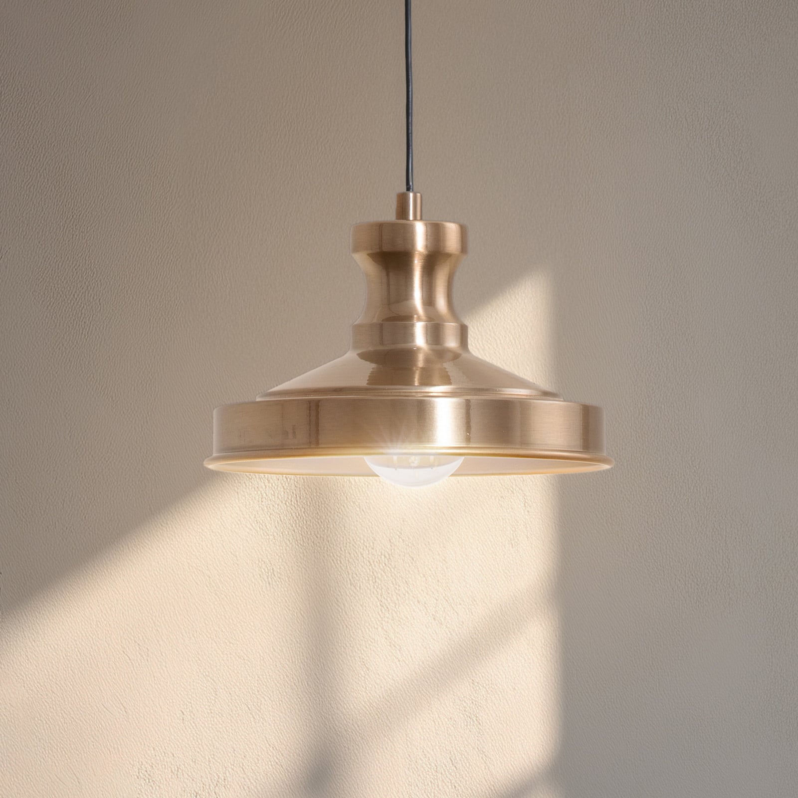 Opviq Lampă suspendată Berceste auriu metal Ø 22 cm E27 - Camera de zi / sufragerie - Modern