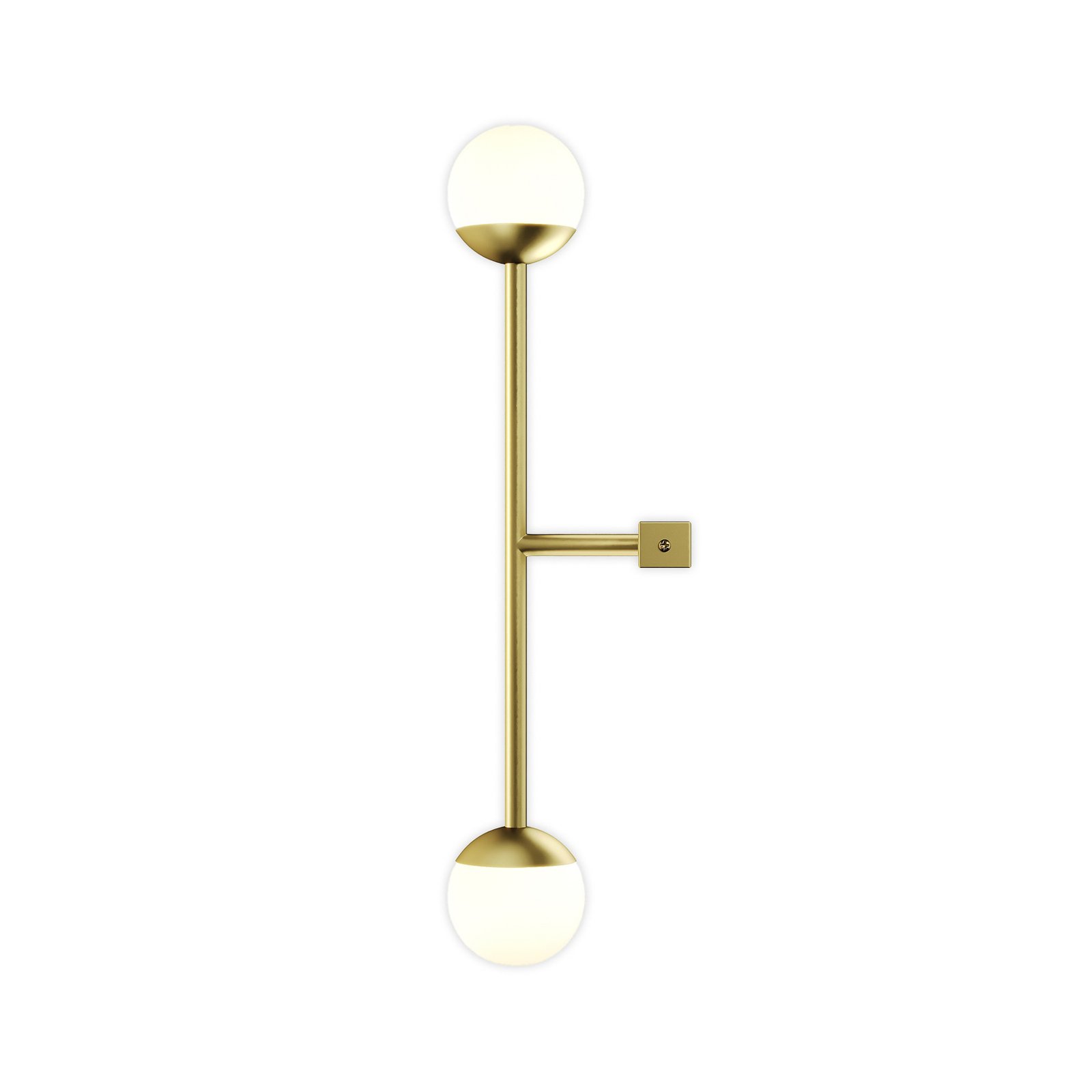 Maytoni LED wall light Touch, brass, height 48 cm, dimmable