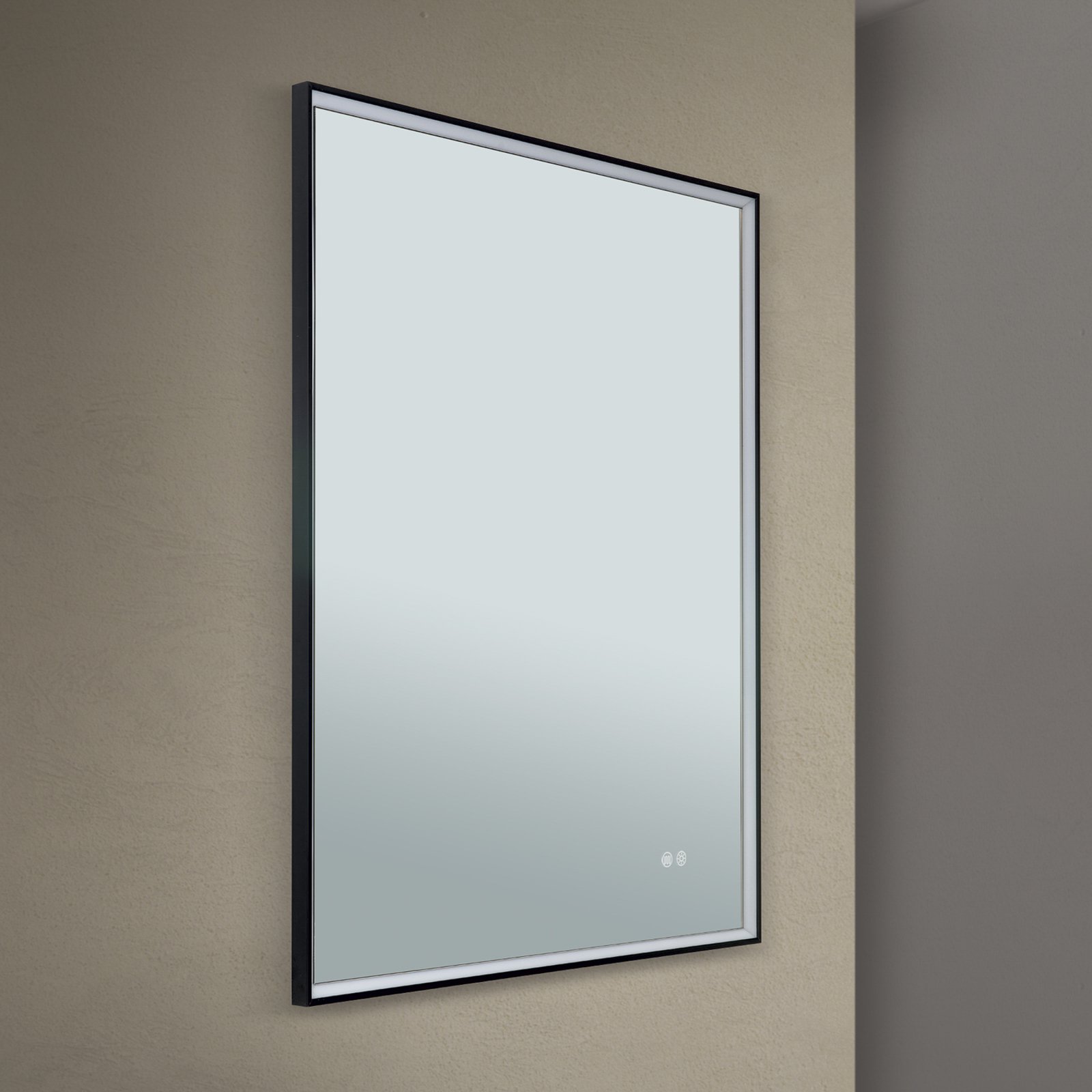 Frame LED mirror, 70 x 90 cm, CCT, anti-fog, dimmable