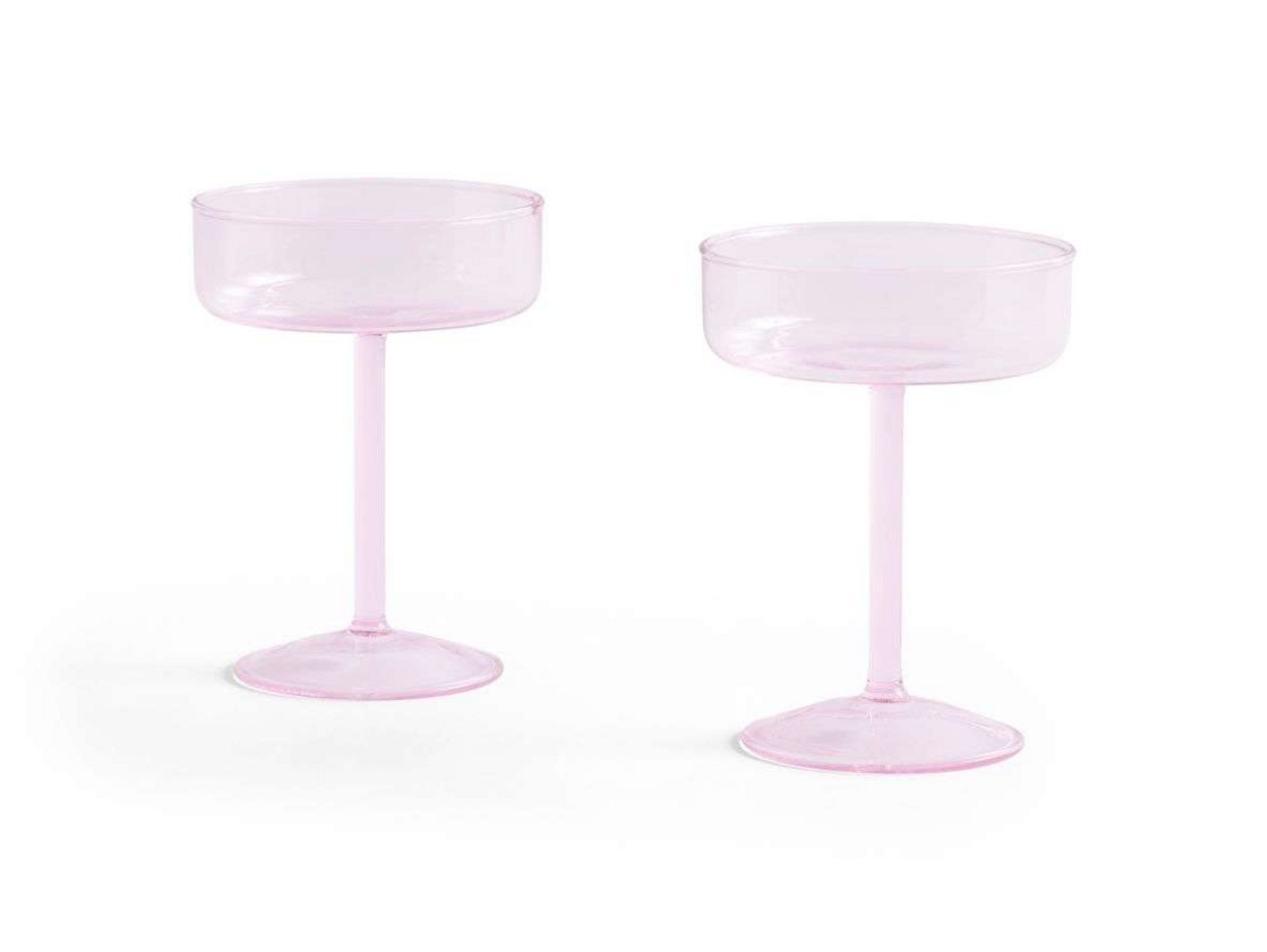 Tint Coupe Glass Set of 2 Pink - HAY