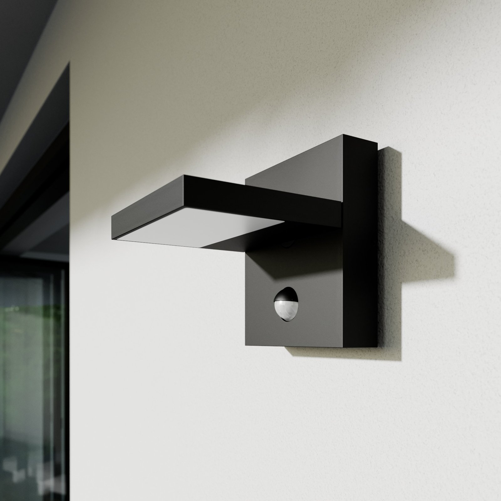 Silvan Outdoor Wall Lamp w/Sensor Graphite/White - Lucande