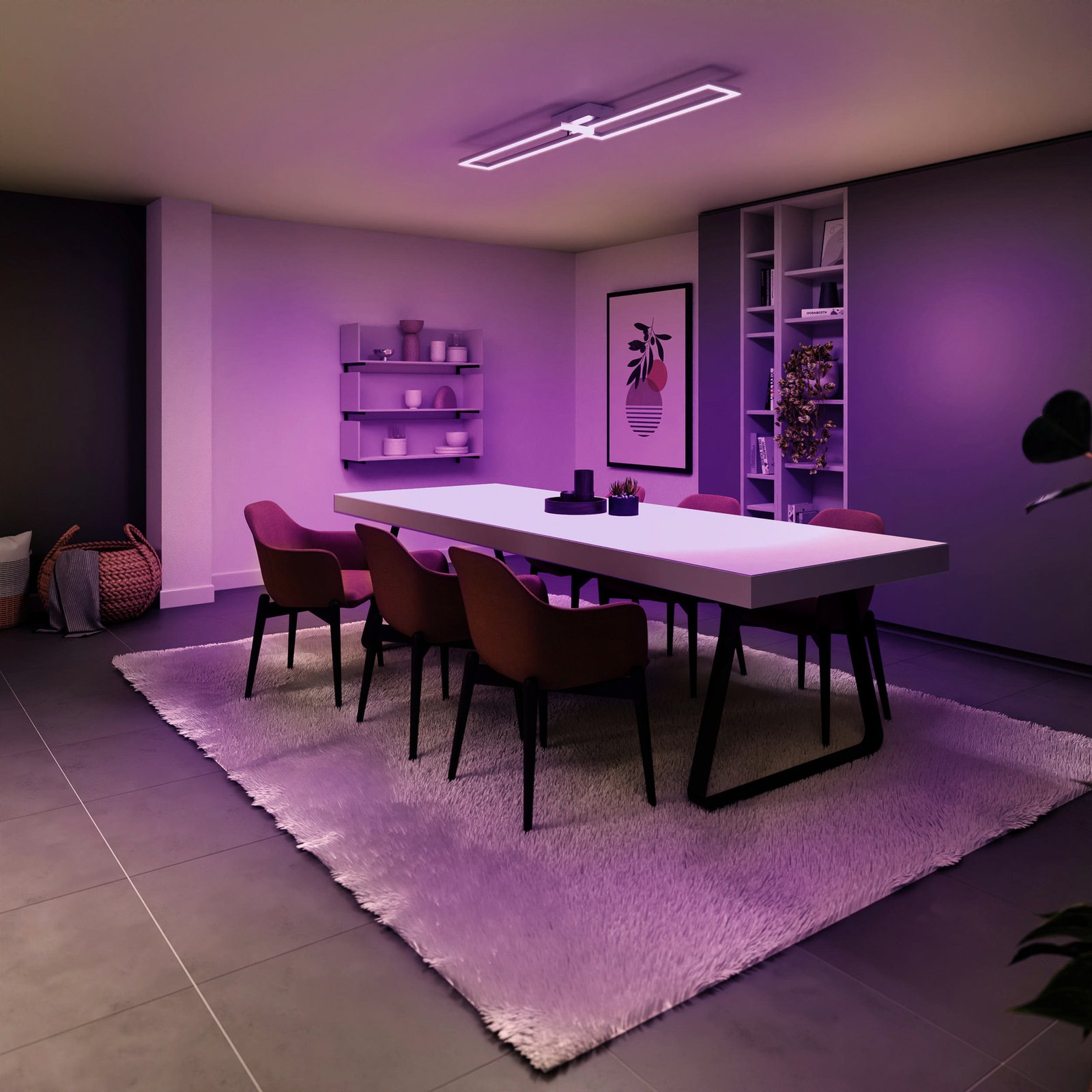 Müller Licht tint LED ceiling light Ciso, RGB, CCT, black