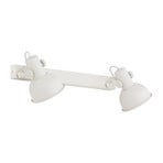 Plafonnier Trogir, beige, à 2 lampes, longueur 27 cm