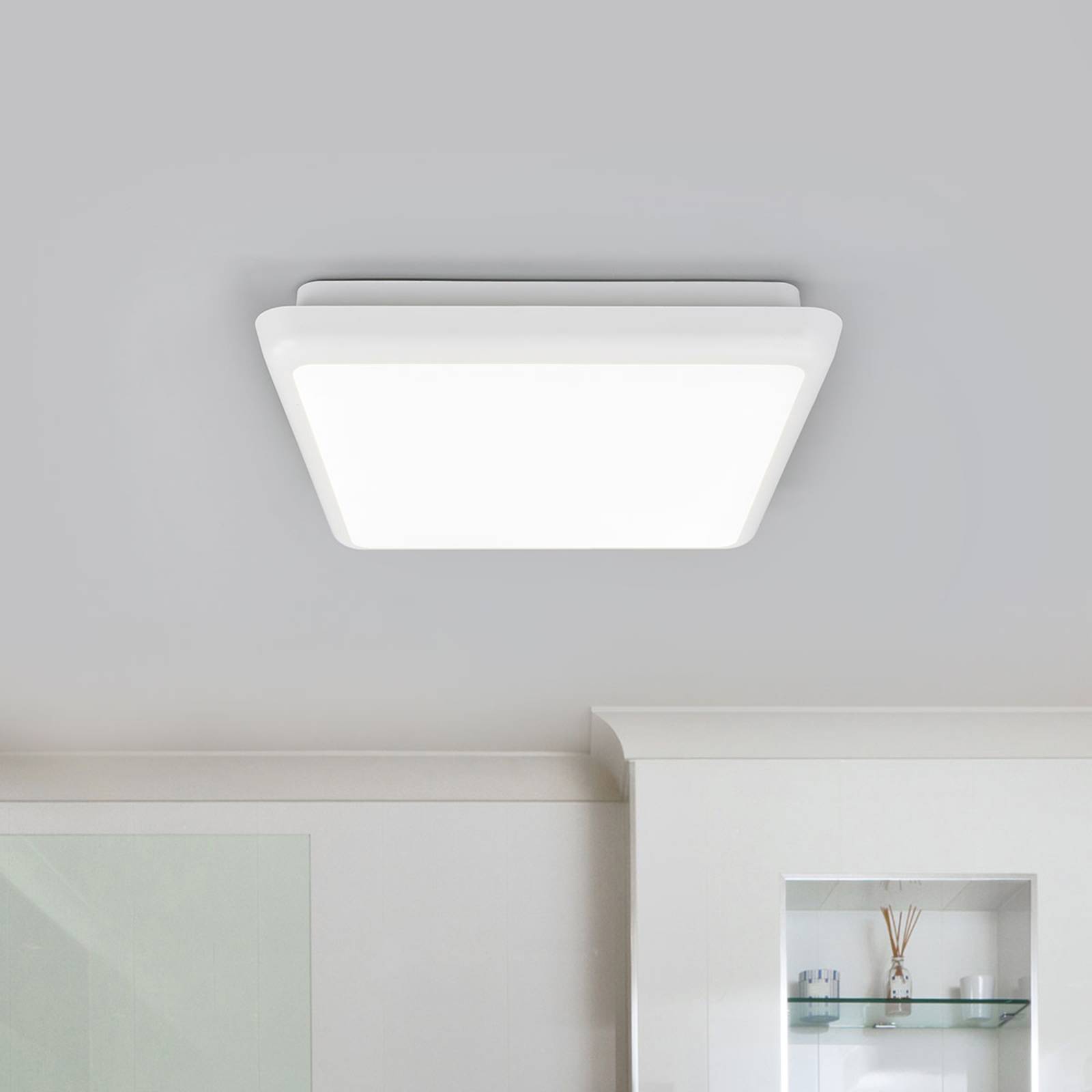 Kwadratowa lampa sufitowa LED Augustin, 25 cm
