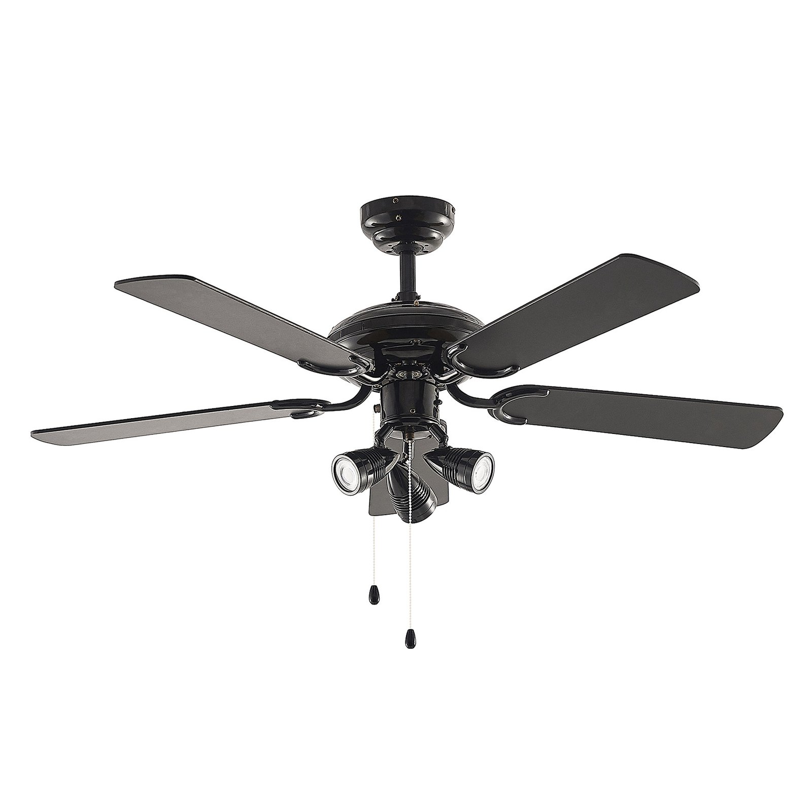 Lucande Deckenventilator mit Licht Anariki, leise, schwarz
