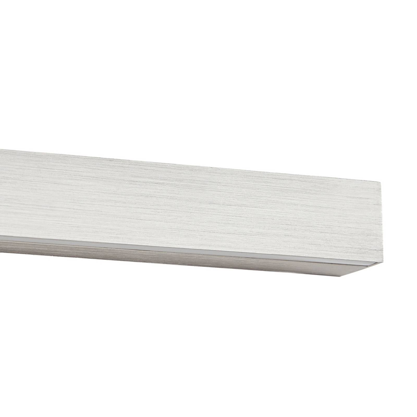 Kinkiet LED Lucande Kinsley, 90 cm, nikiel, ściemniany, CCT
