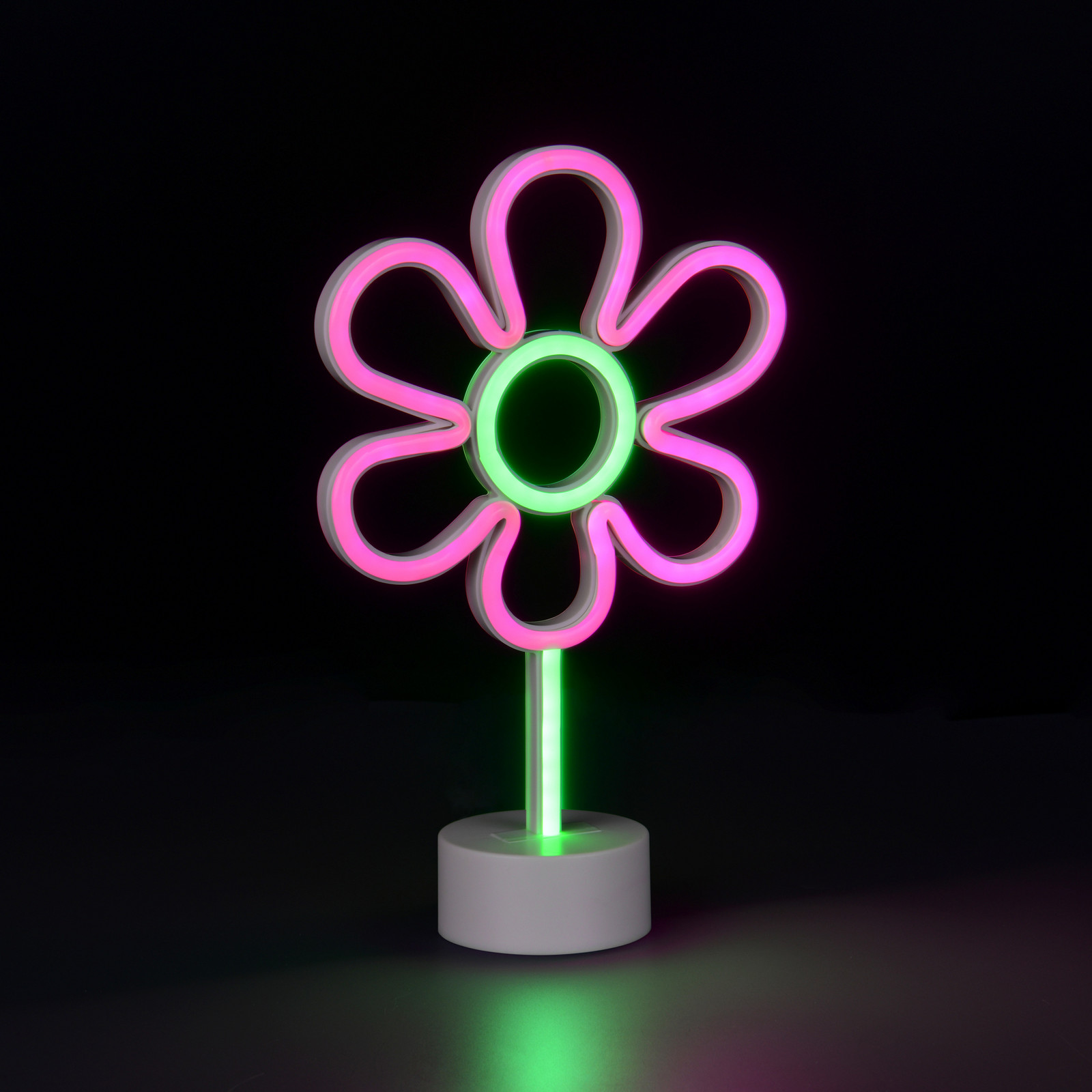 Reality Leuchten LED stolna lampa Rose, bijela, plastična, napajana iz mreže ili baterijama - rasadnik - Stanovanje mladih - bijeli - Plastika