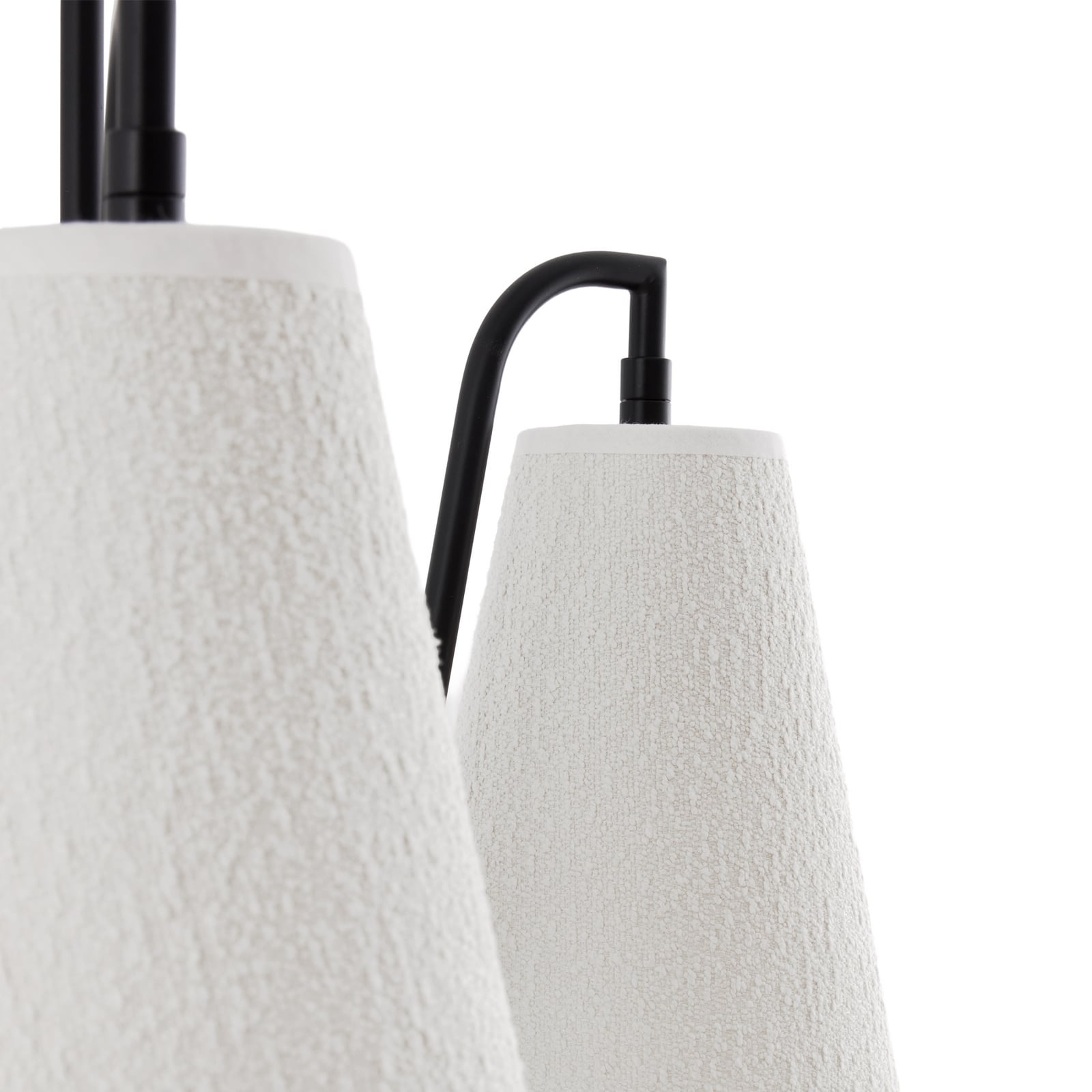 Lou pendant light, white bouclé/black fabric - Globen Lighting Lou pendant light, white bouclé/black fabric - Globen Lighting