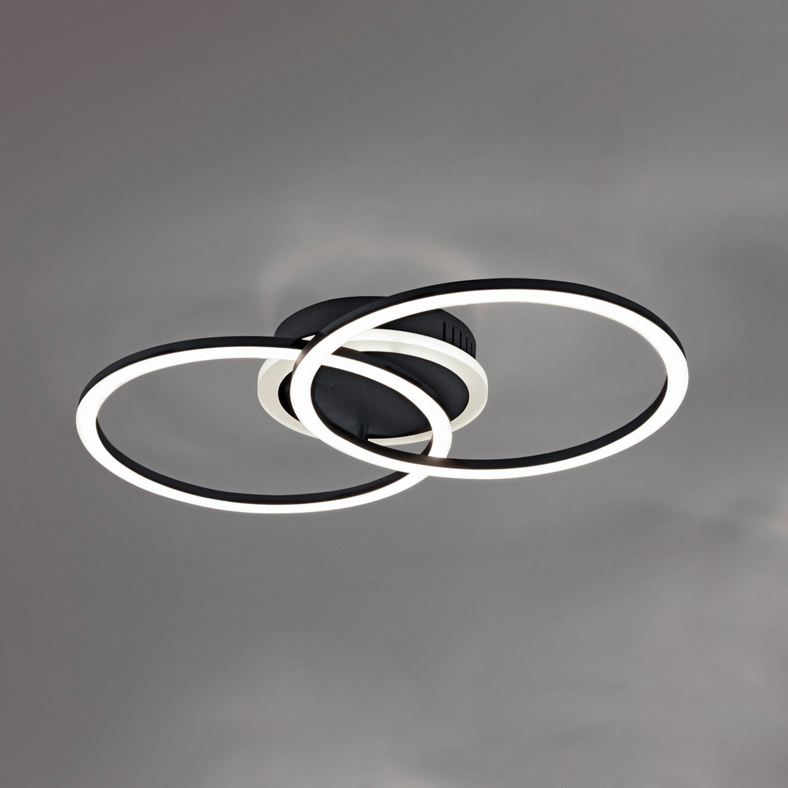 Reality Leuchten Plafonieră LED Venida design inelar negru - Camera de zi / sufragerie - modern - negru mat alb - Metal