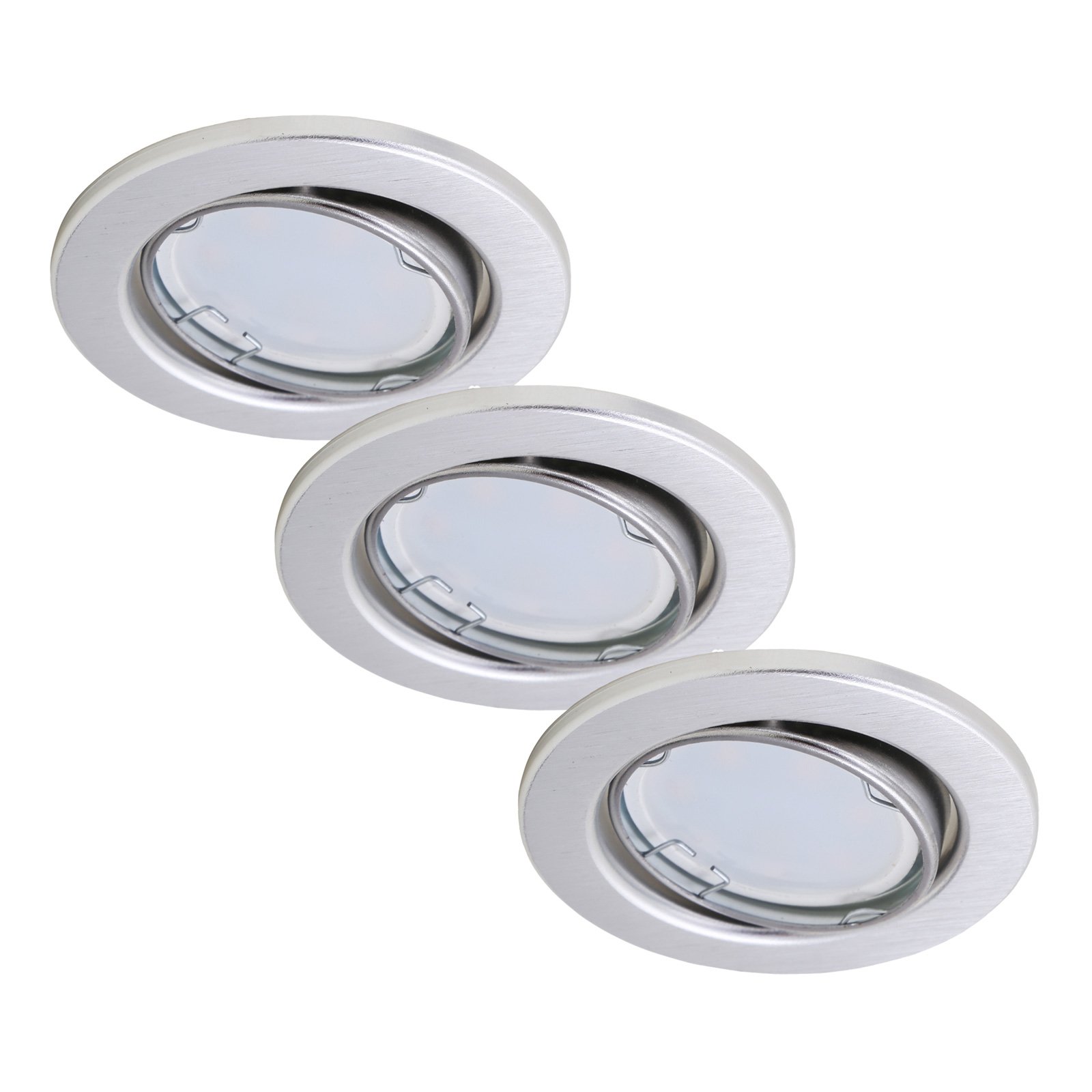 LED осветителни тела за вграждане 7221-039 Fit комплект от 3 в алуминий