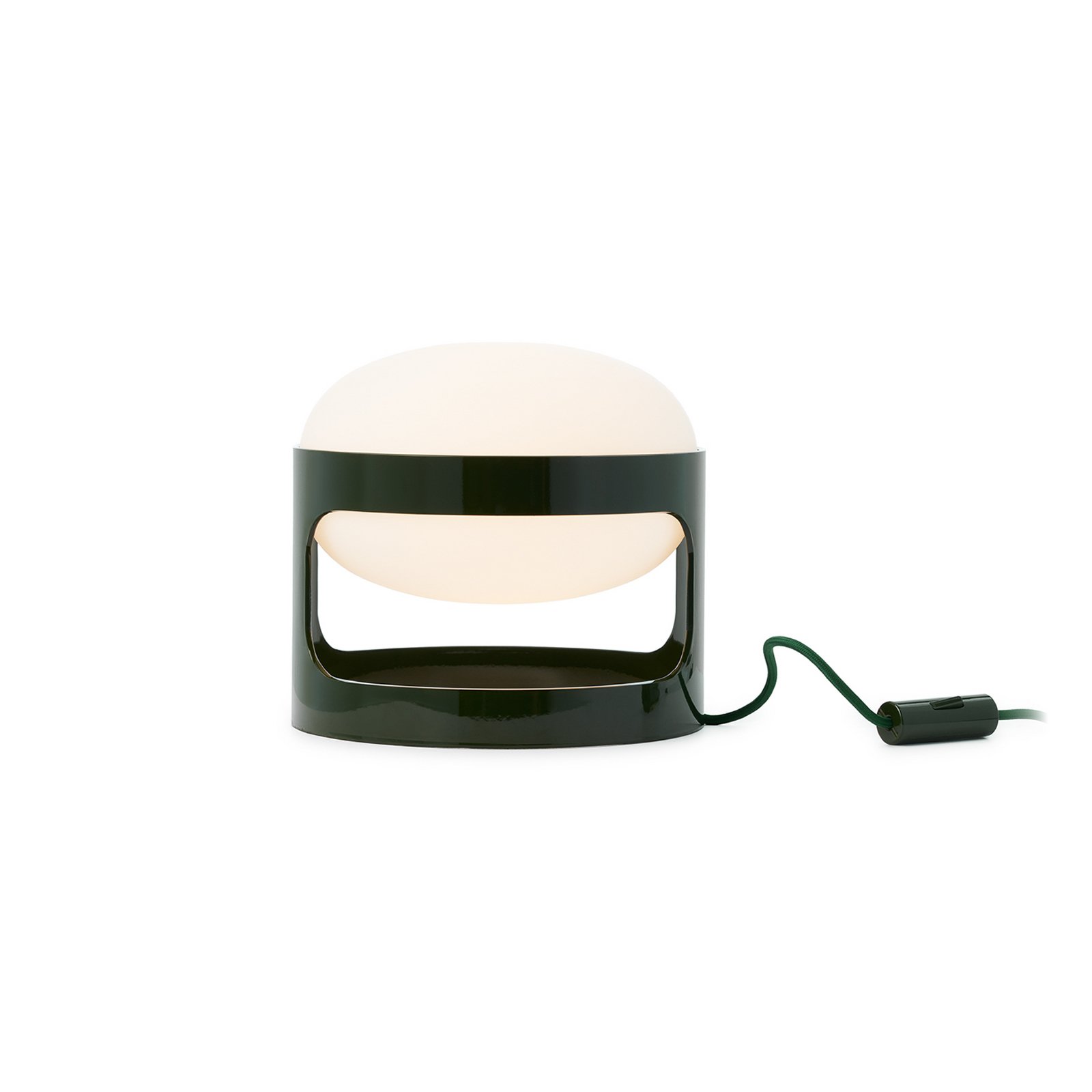 Lampa de masă Kartell KD28, verde pădure, Ø 25 cm, E14-LED
