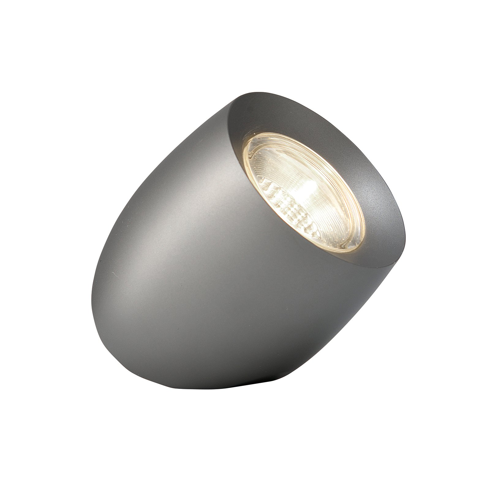 Sompex Ovola LED table lamp, matt grey, for Living / Dining Room, aluminium, 5 W, energy efficiency: A, H: 9 cm