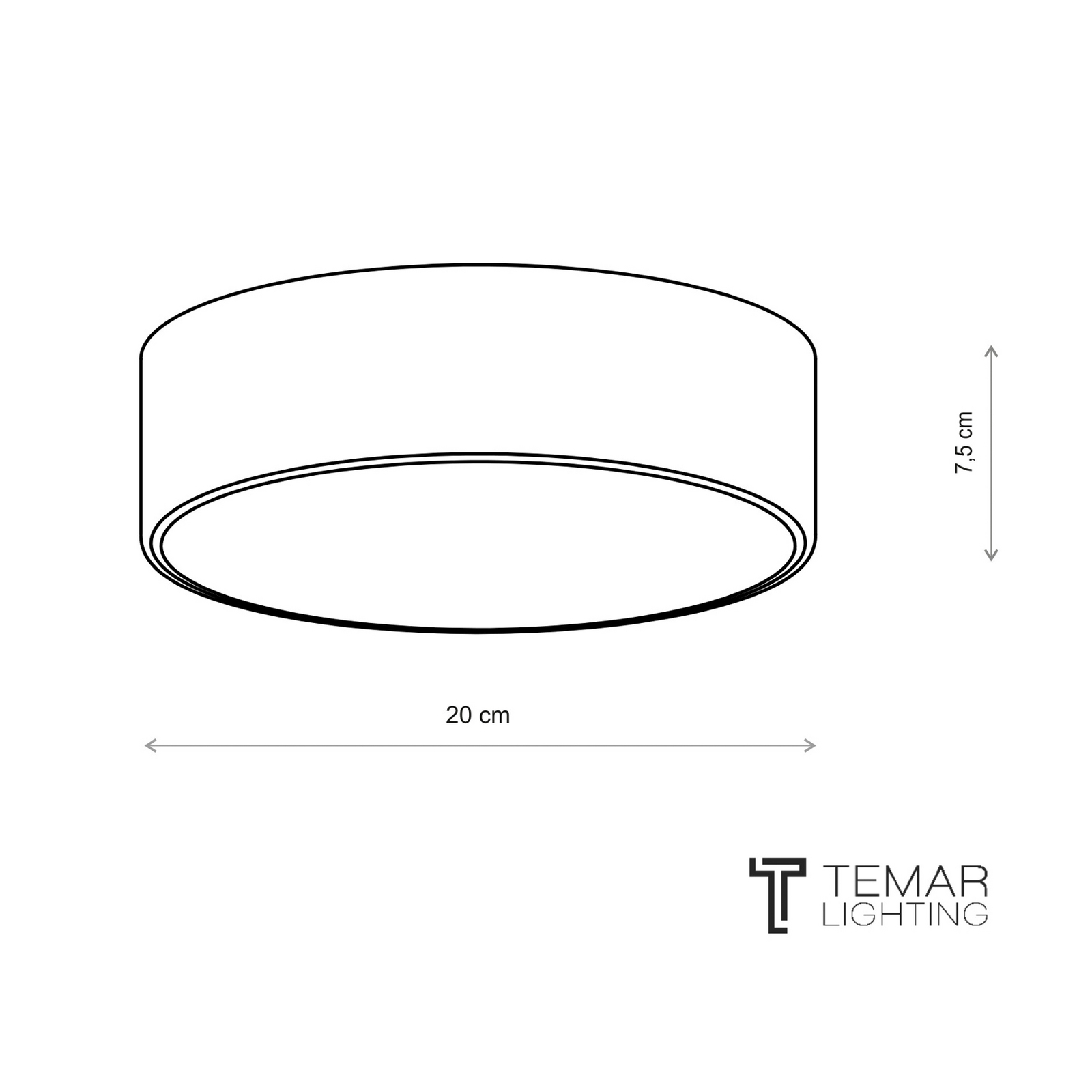 Lampa sufitowa Cleo, Ø 20 cm, IP54, biała, metal, E27