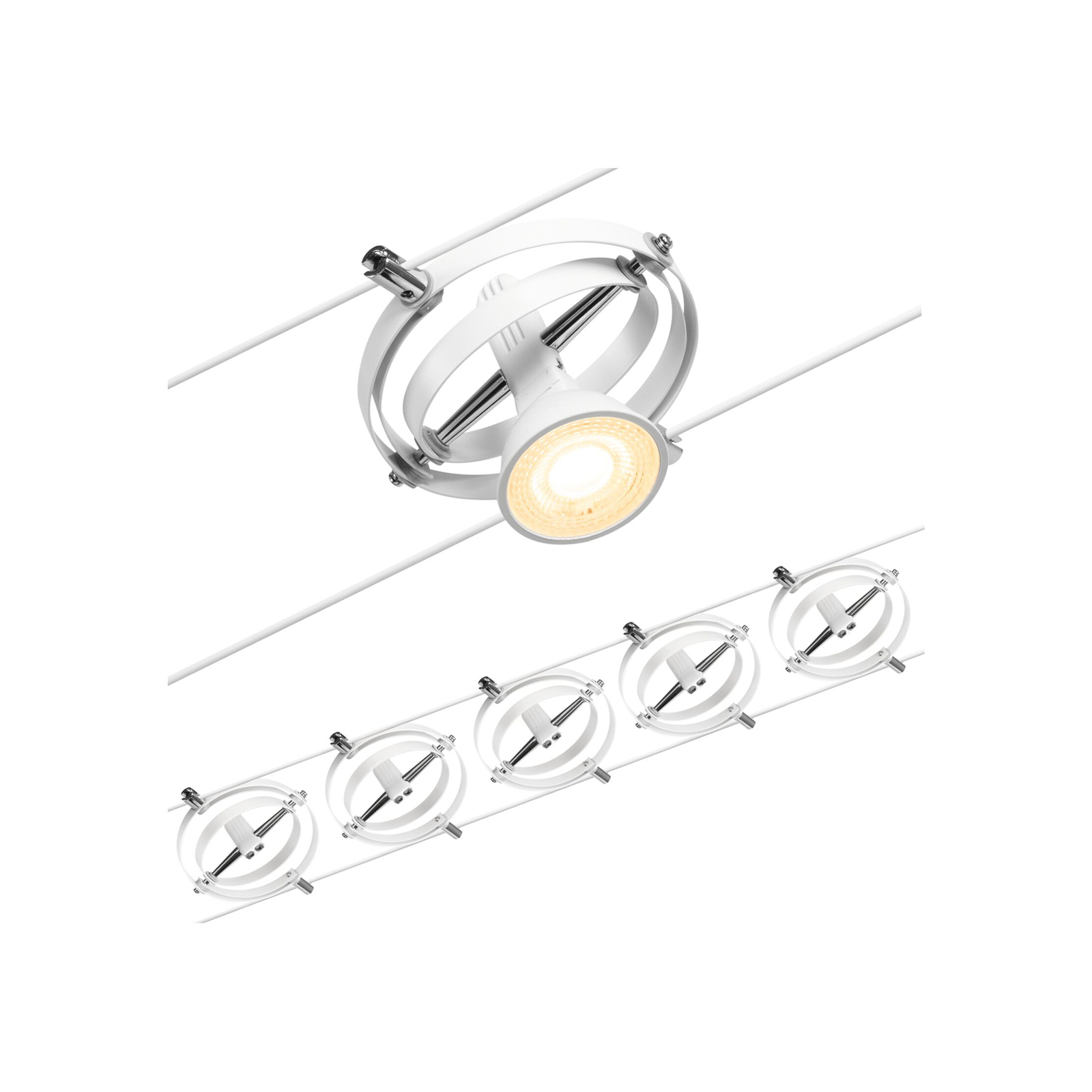 Paulmann Wire Cardan Seilsystem, 5-flammig, 5 m