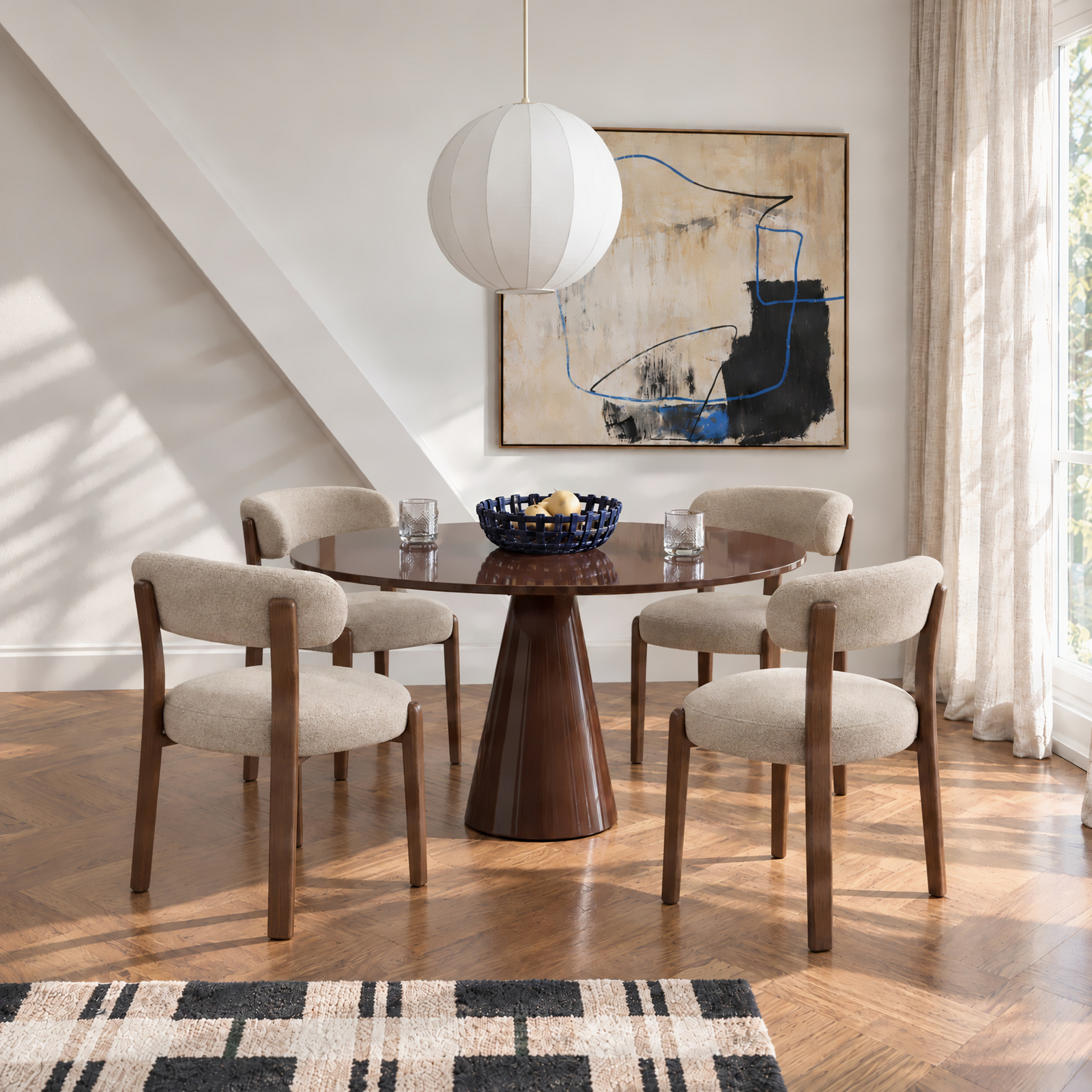 Elovie pendant light, Ø 40 cm, 1-bulb, natural finish - NOLA Elovie pendant light, Ø 40 cm, 1-bulb, natural finish - NOLA