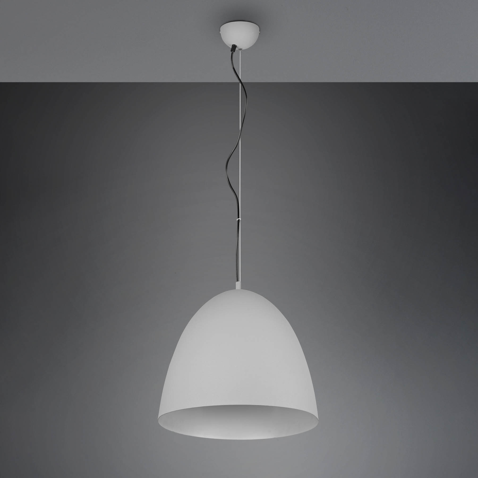 Висяща лампа Tilda, единична светлина, сива, Ø 40 cm