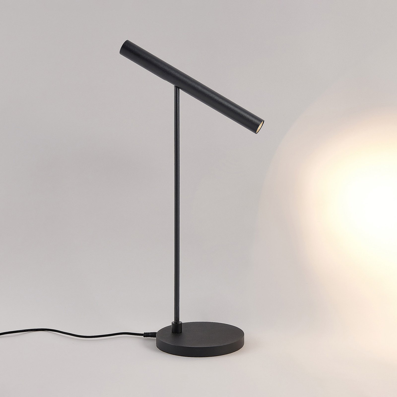 Molto Luce LED table lamp Meyjo T, black, aluminium