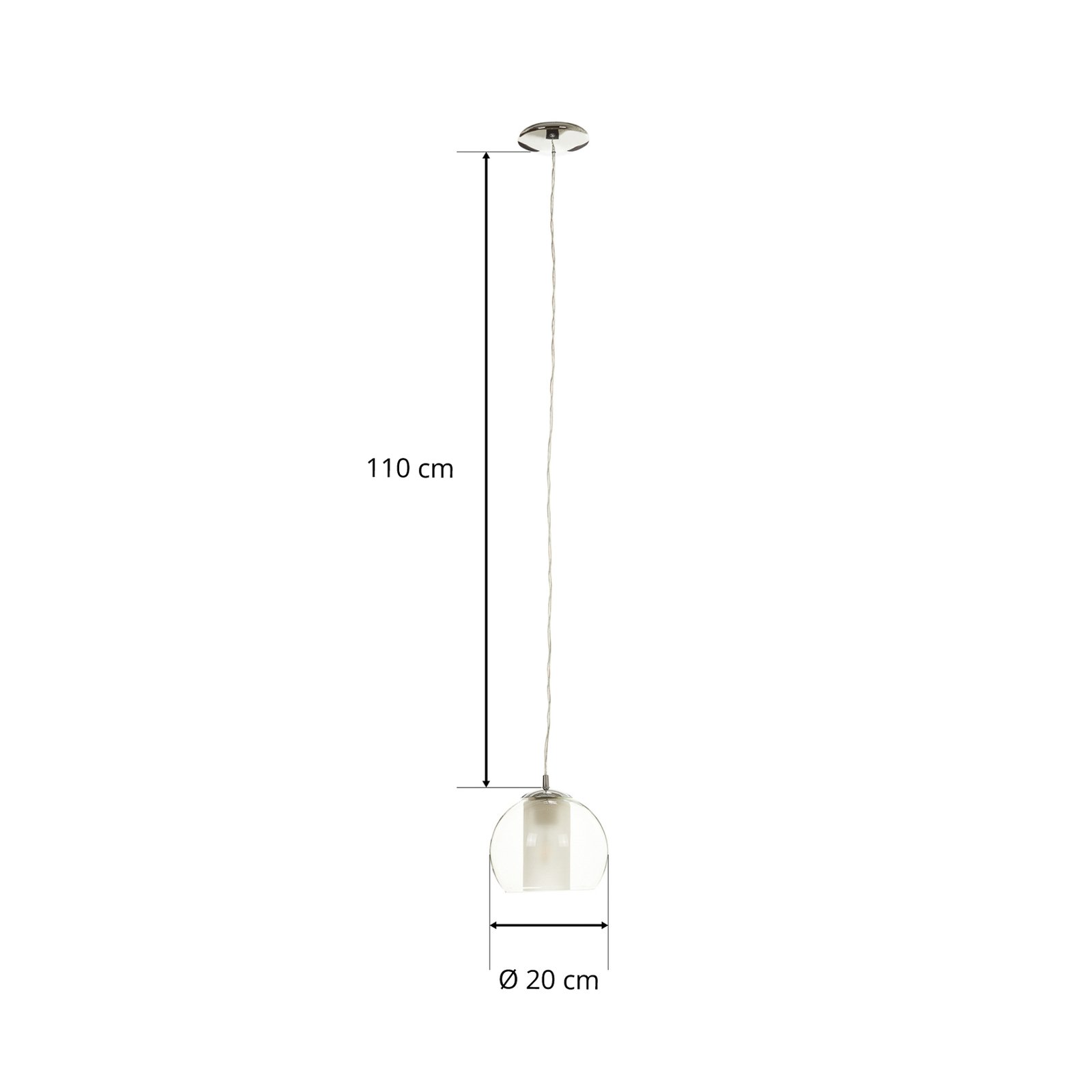 Classic Bolsano glass pendant light