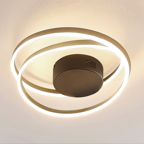 Lindby Davian LED-Deckenleuchte, dimmbar, messing