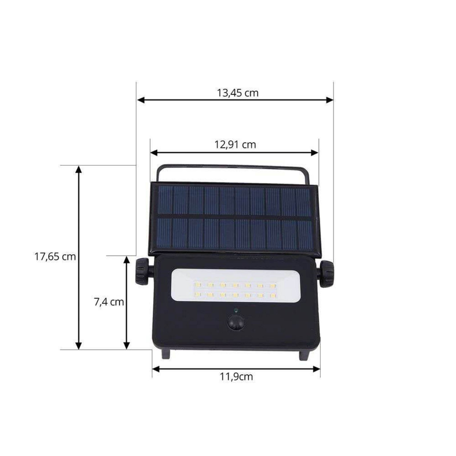 Rikard LED Solcell Vägglampa Svart - Lindby