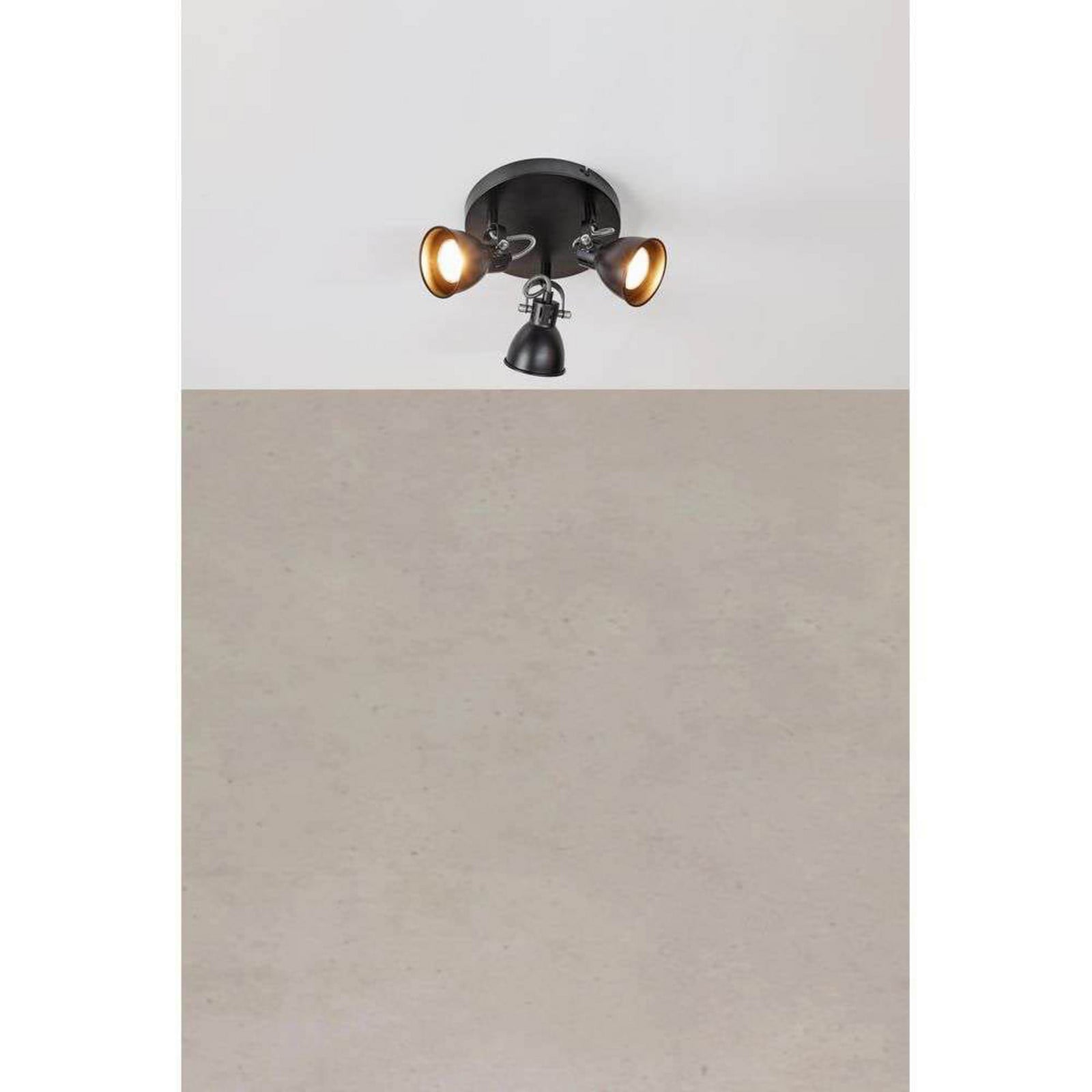 Mion 3 Plafond Matt Black Marksl&ouml;jd - Vardagsrum - Metall
