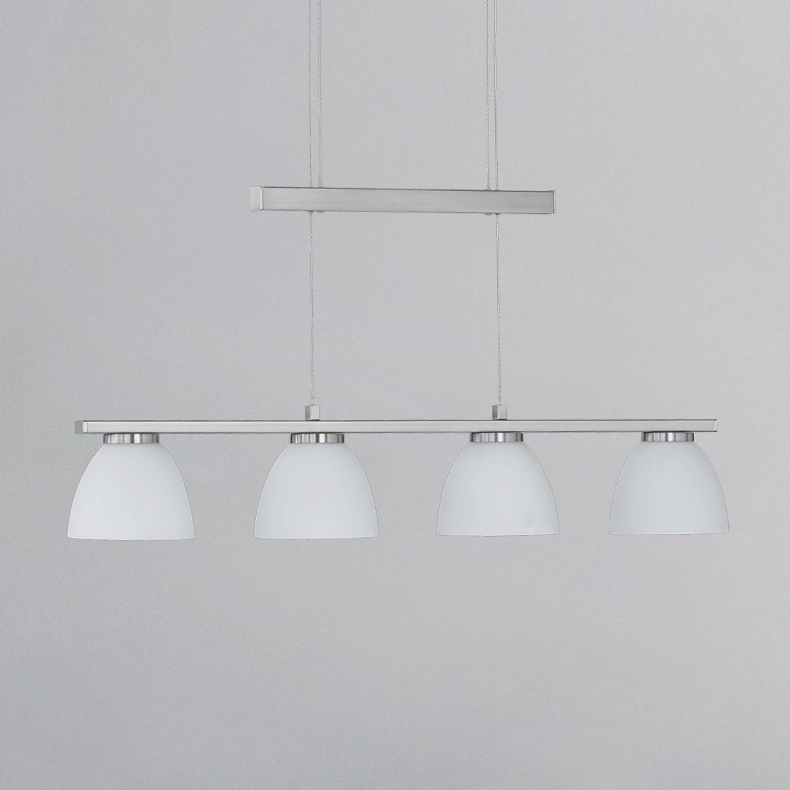 WOFI Leuchten LED Pendelleuchte AVA Nickel matt, 4-flammig