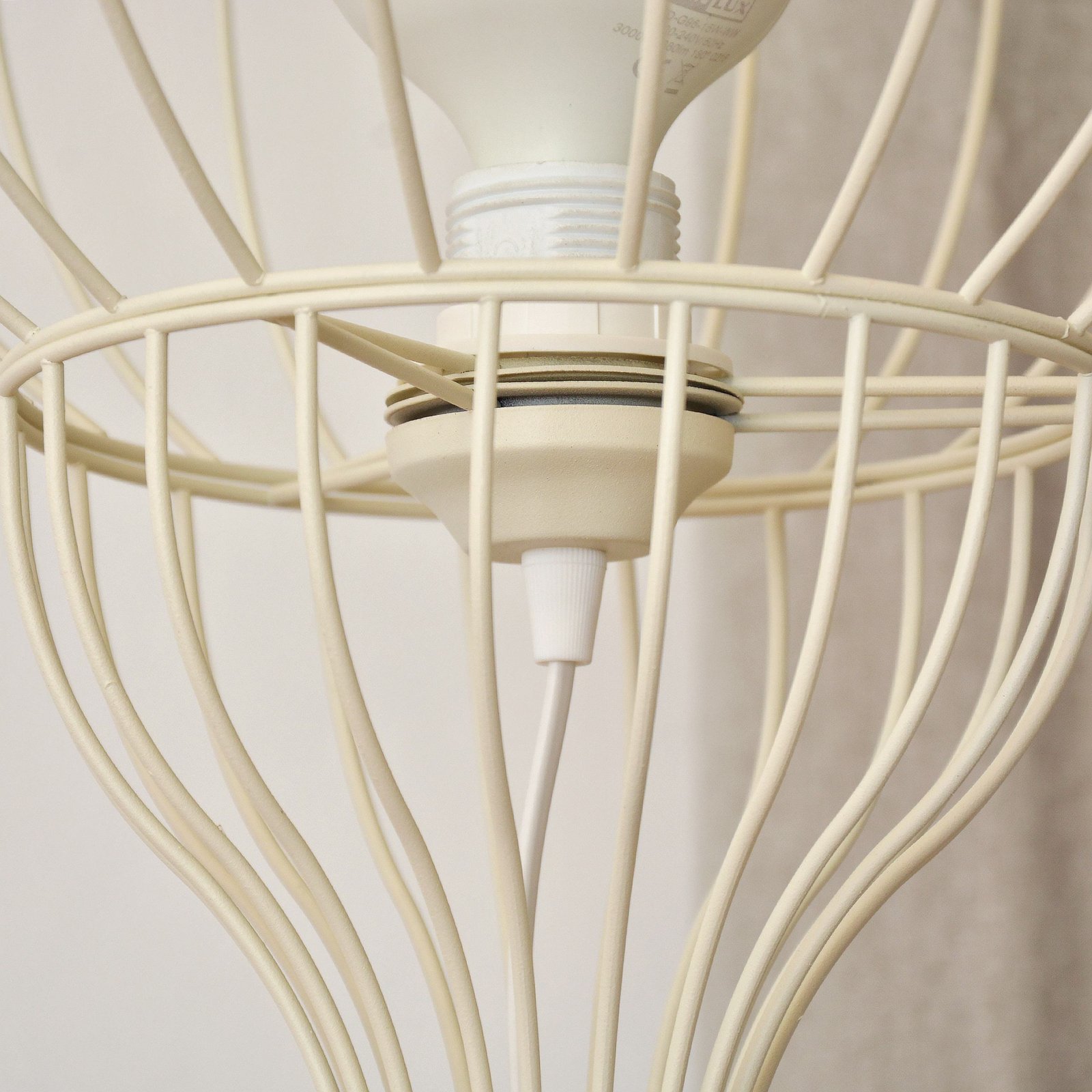 Mercure floor lamp, sand, metal/plastic, height 93 cm