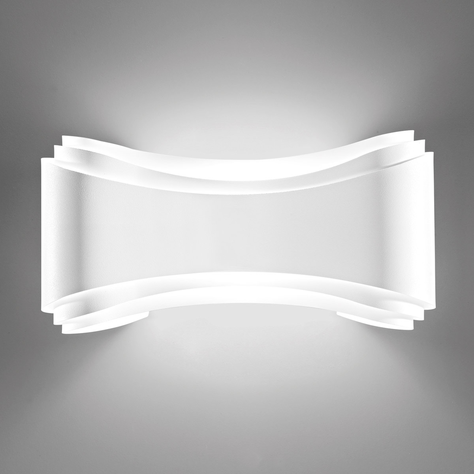 LED-designer-vegglampe Ionica i hvit