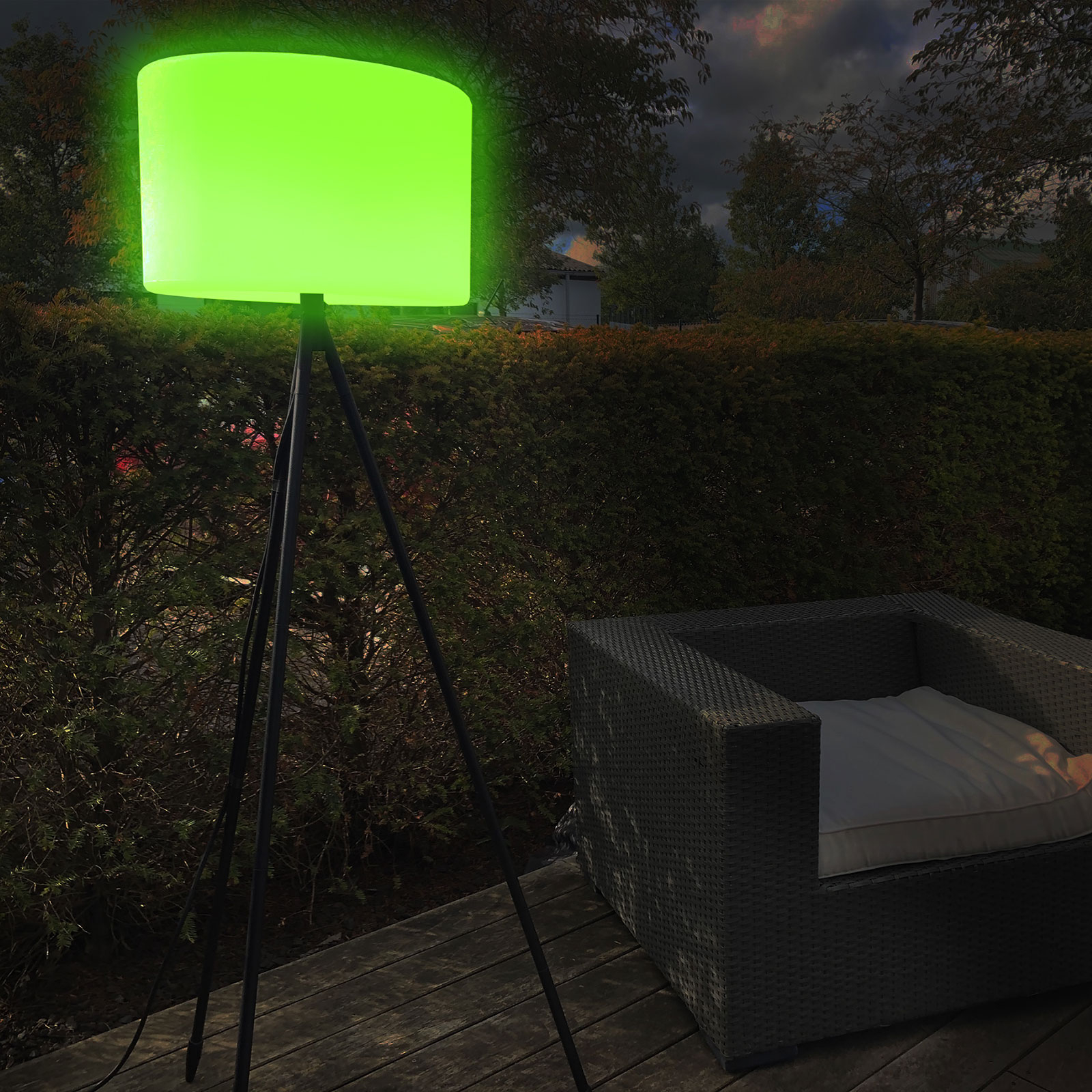 Müller Licht tint Khaya LED lampă de podea pentru exterior RGBW