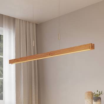 Lindby Alimara LED-Holz-Hängeleuchte, 138 cm
