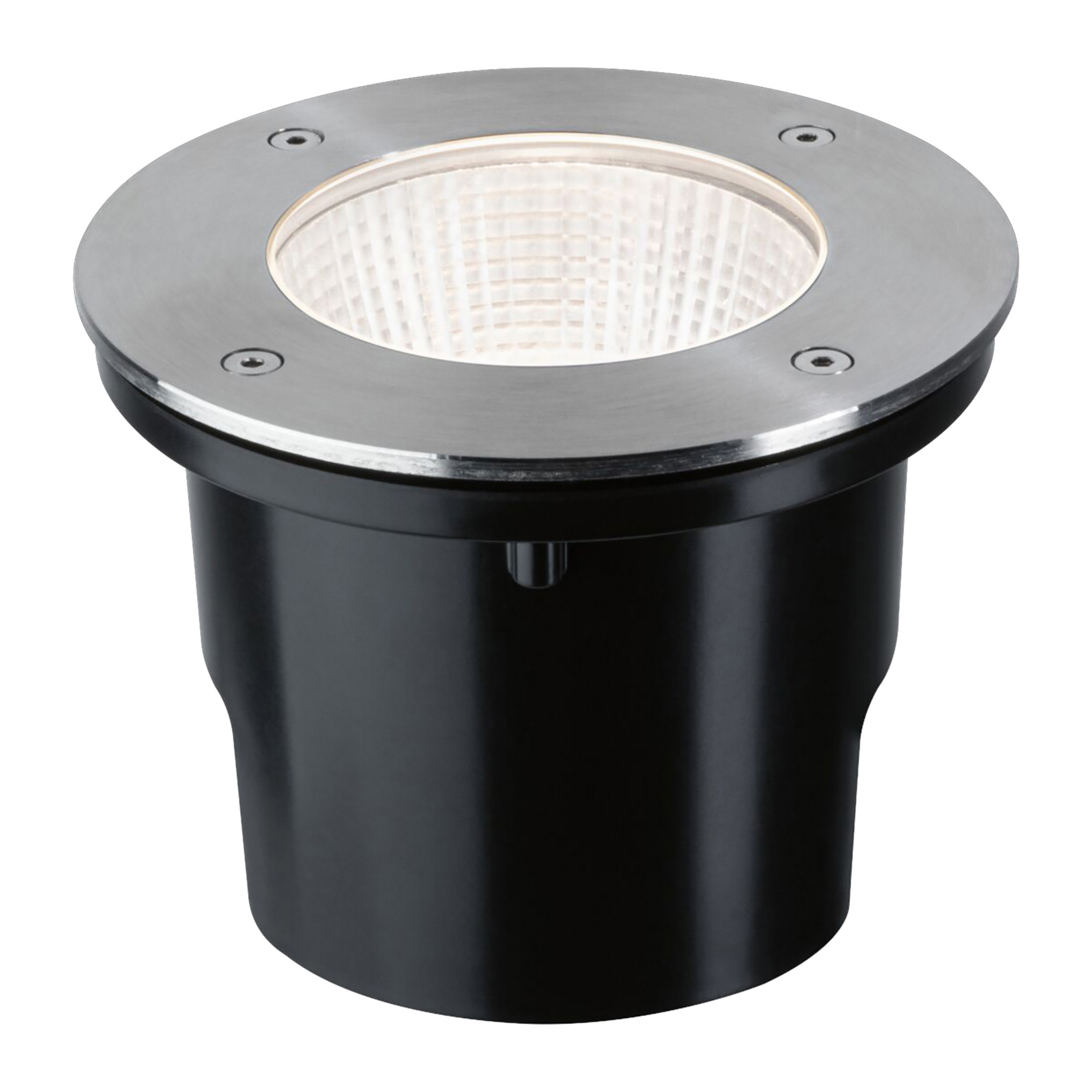 Durea 140 LED deck light, stainless steel, Ø 15 cm – Paulmann