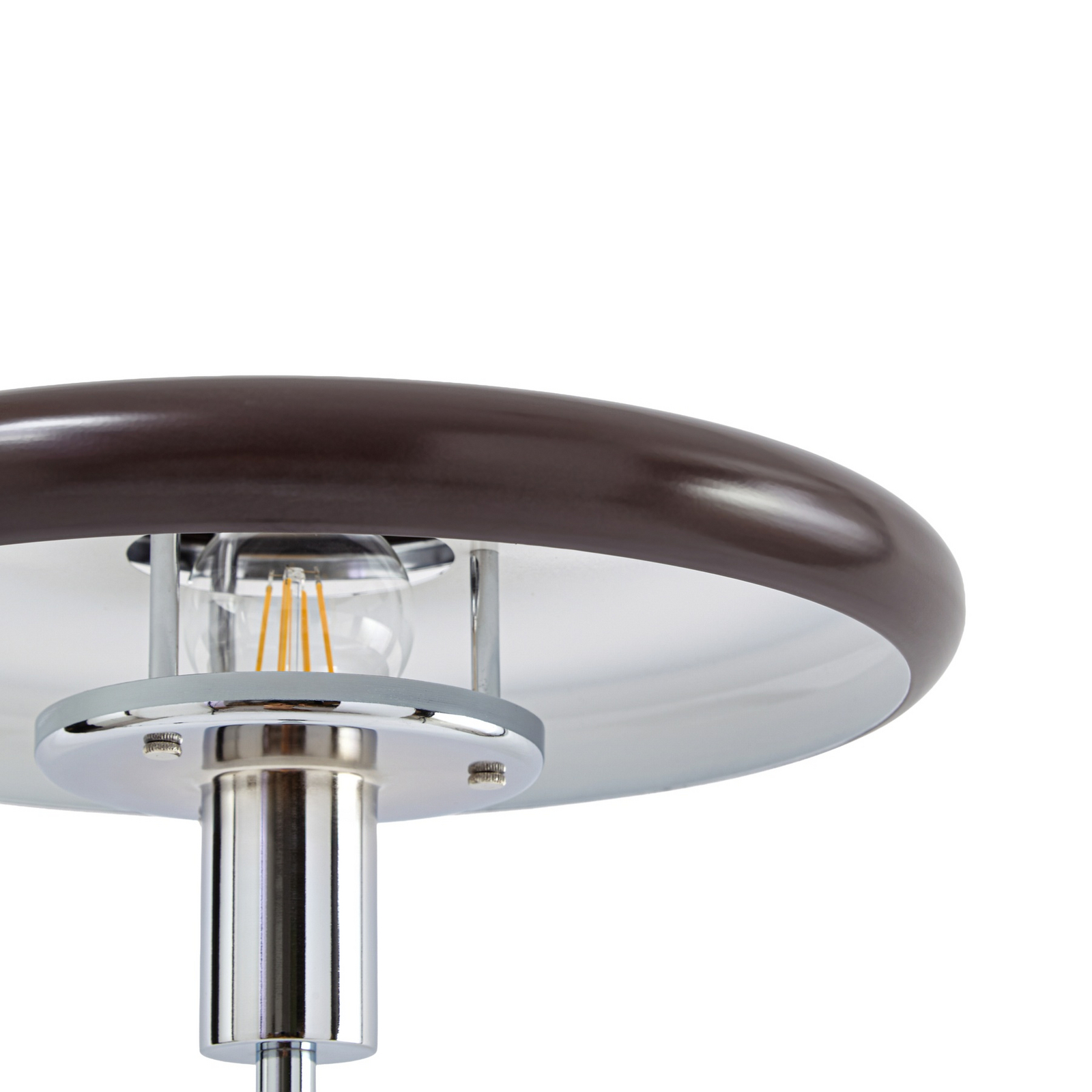 Lampa stojąca Lindby Branford, styl retro, brązowa, metal/marmur Lampa stojąca Lindby Branford, styl retro, brązowa, metal/marmur